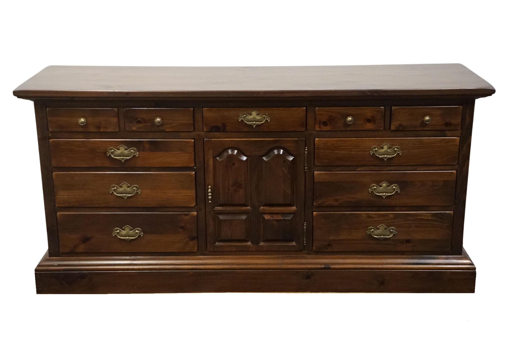 Ethan Allen Antiqued Pine Old Tavern Rustic Americana 72