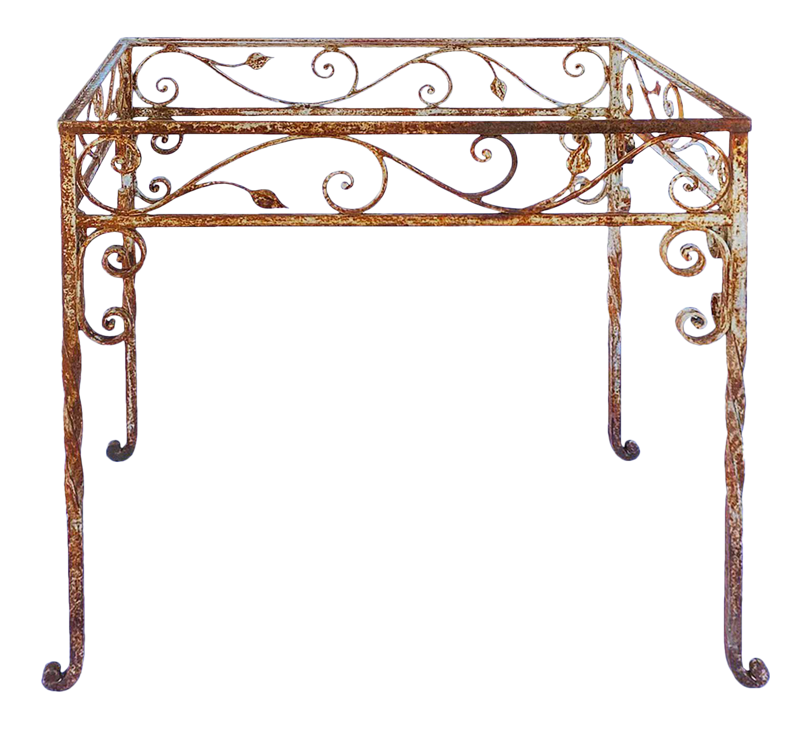 Mid 20th Century Wrought Iron Scrollwork Garden Table Chairish