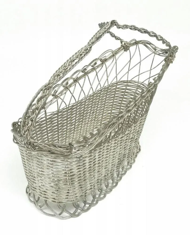 Art Nouveau German Champagne Bottle Basket, 1950s