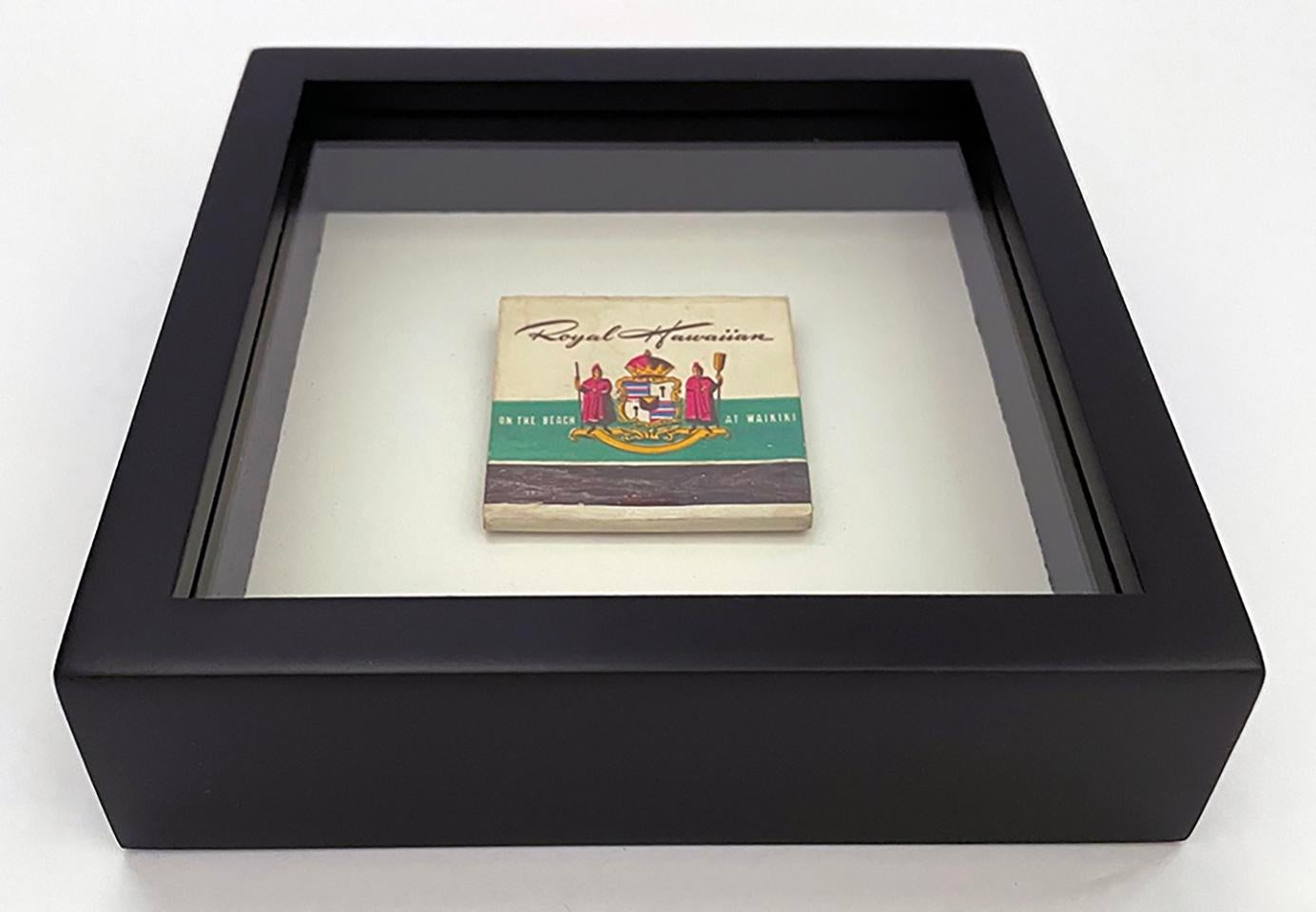 Mid 20th Century Vintage Framed Matchbook From the Royal Hawaiian  