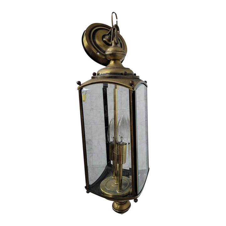 Vintage Lantern Style Glass Pendant Light Chairish