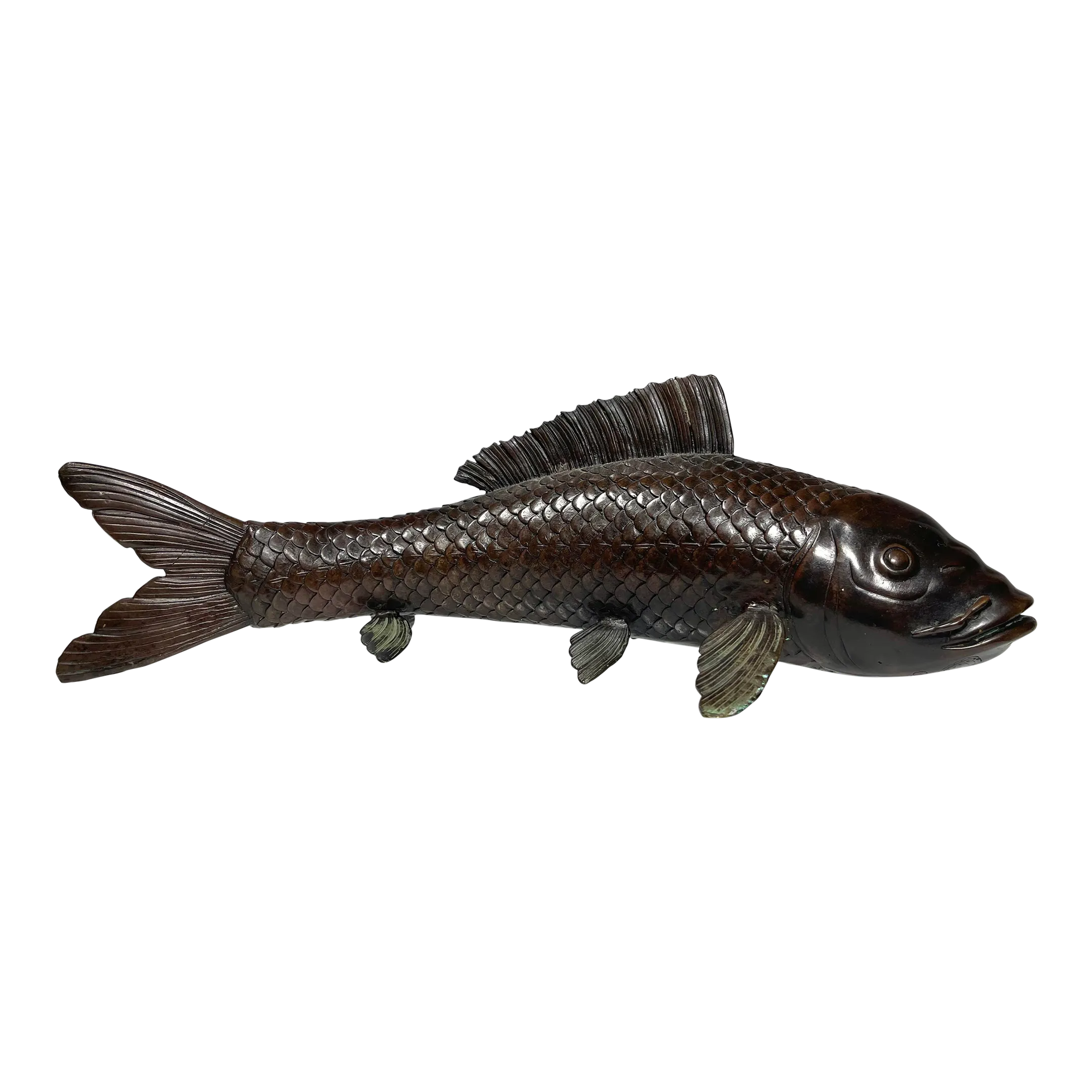 Antique Large Japanese Meiji Period Bronze Fish Sculpture Chairish