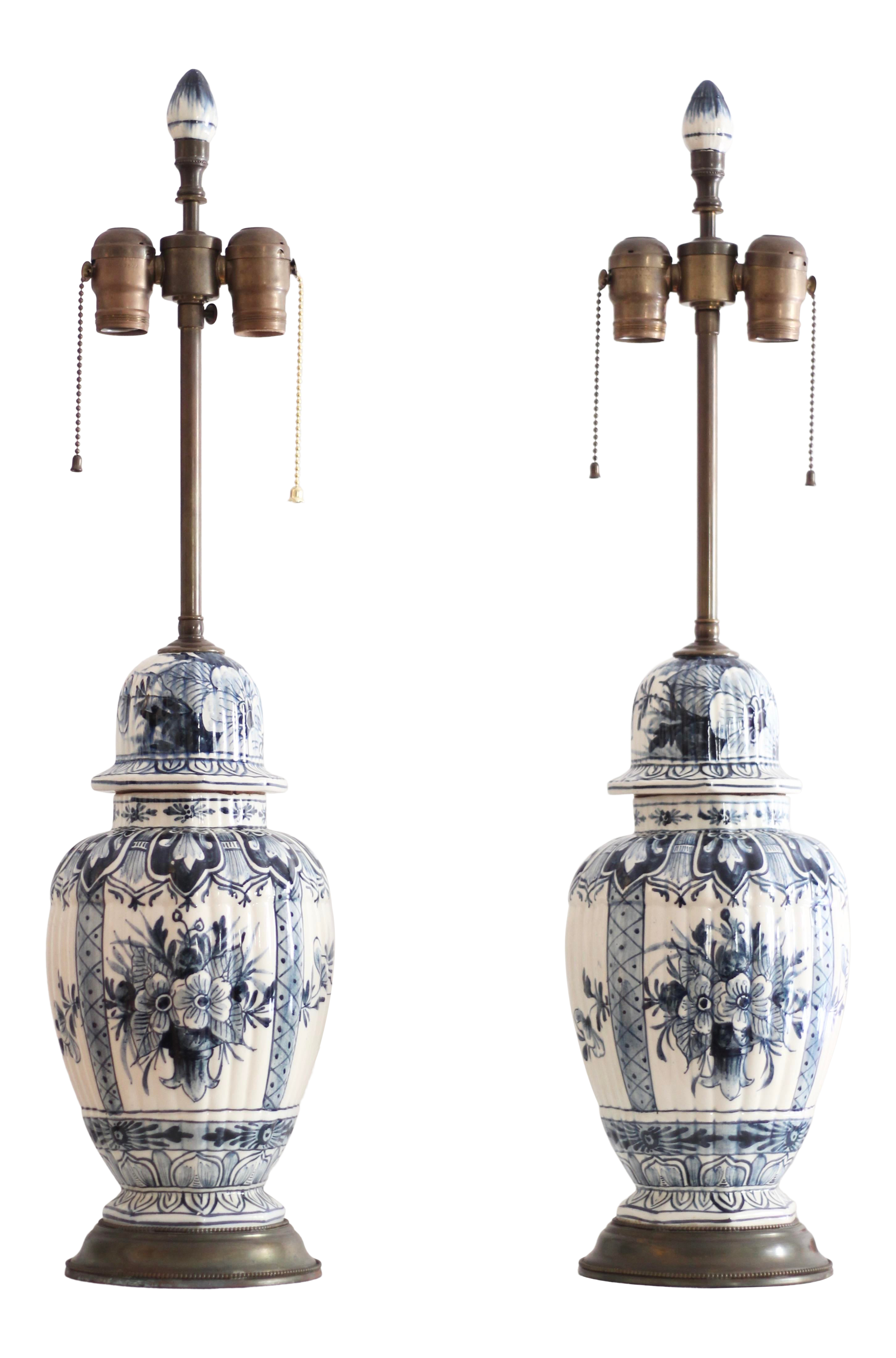 white ginger jar table lamps
