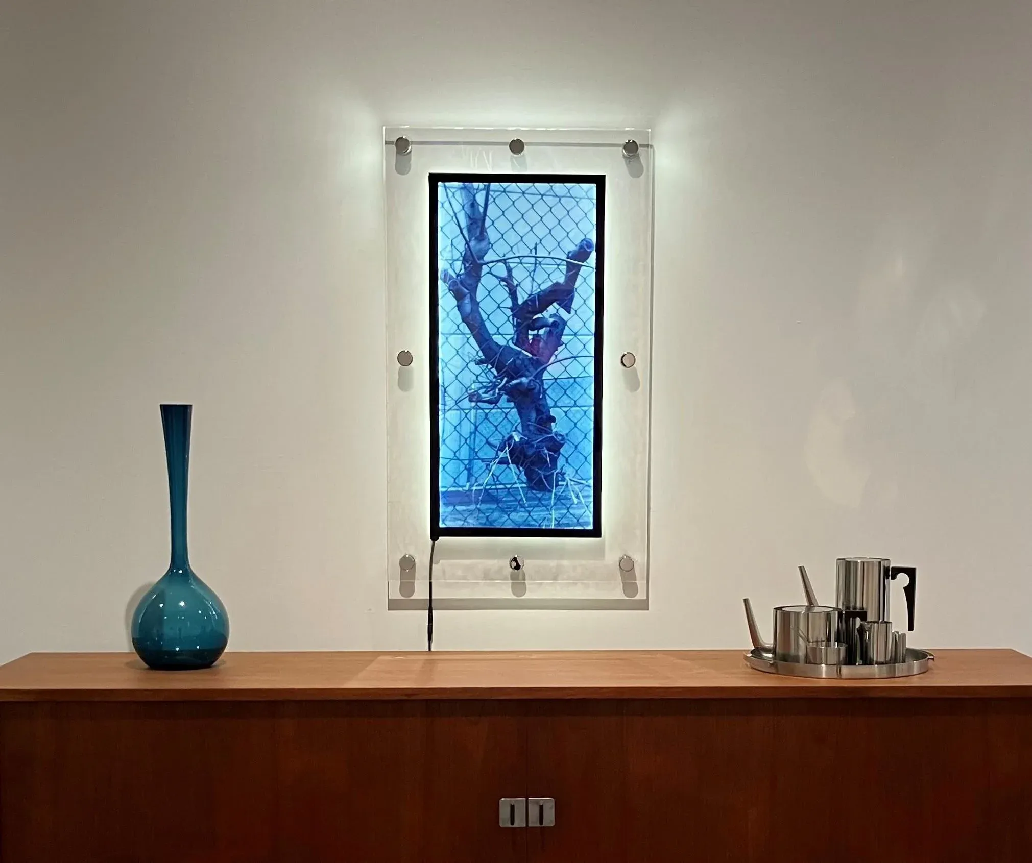 Urban Industrial Art Photo Transparency, Lucite, Led Lights \