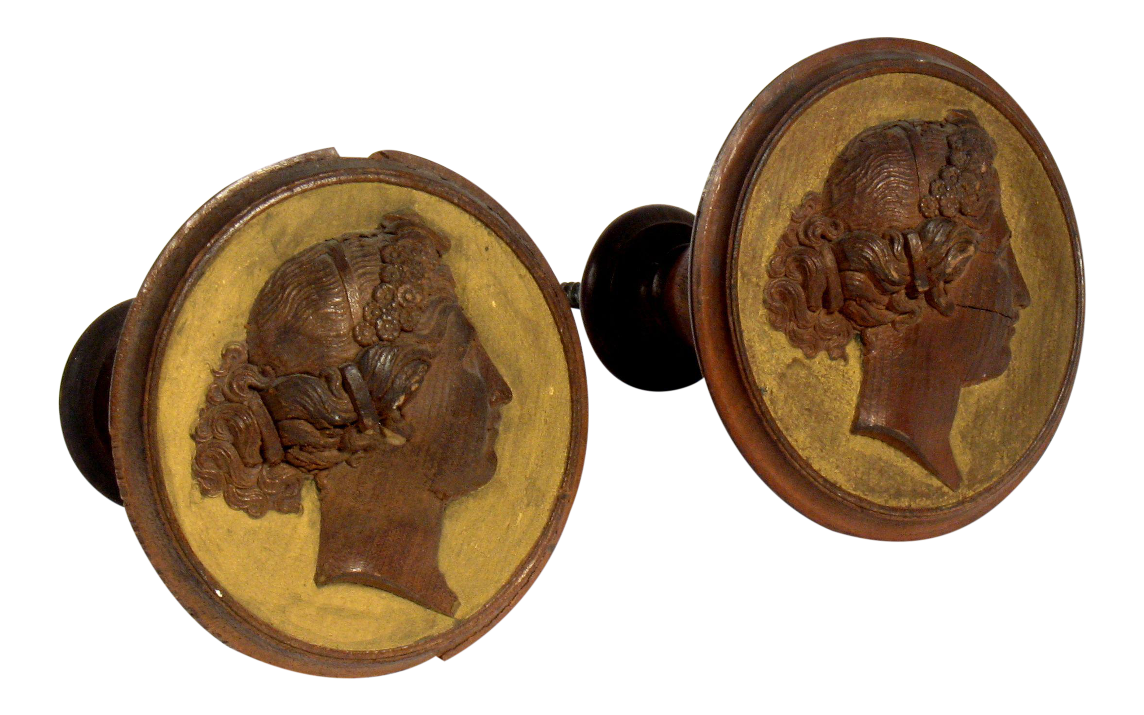 Antique French Cameo Curtain Tie Backs A Pair Chairish