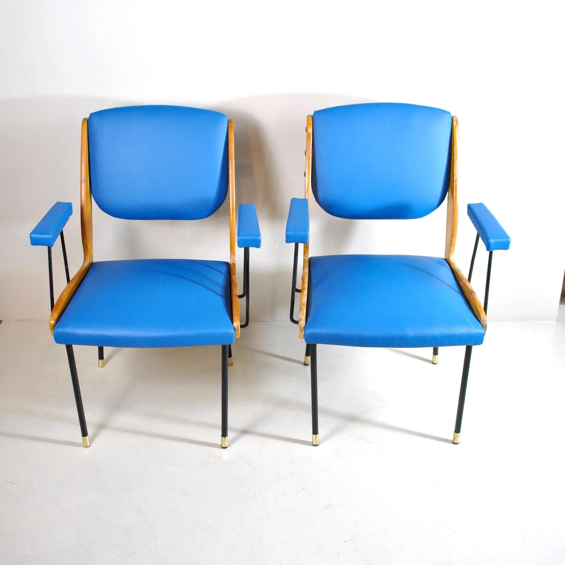 Set of Italian Carlo De Carli Style Lounge Chairs, 1950s