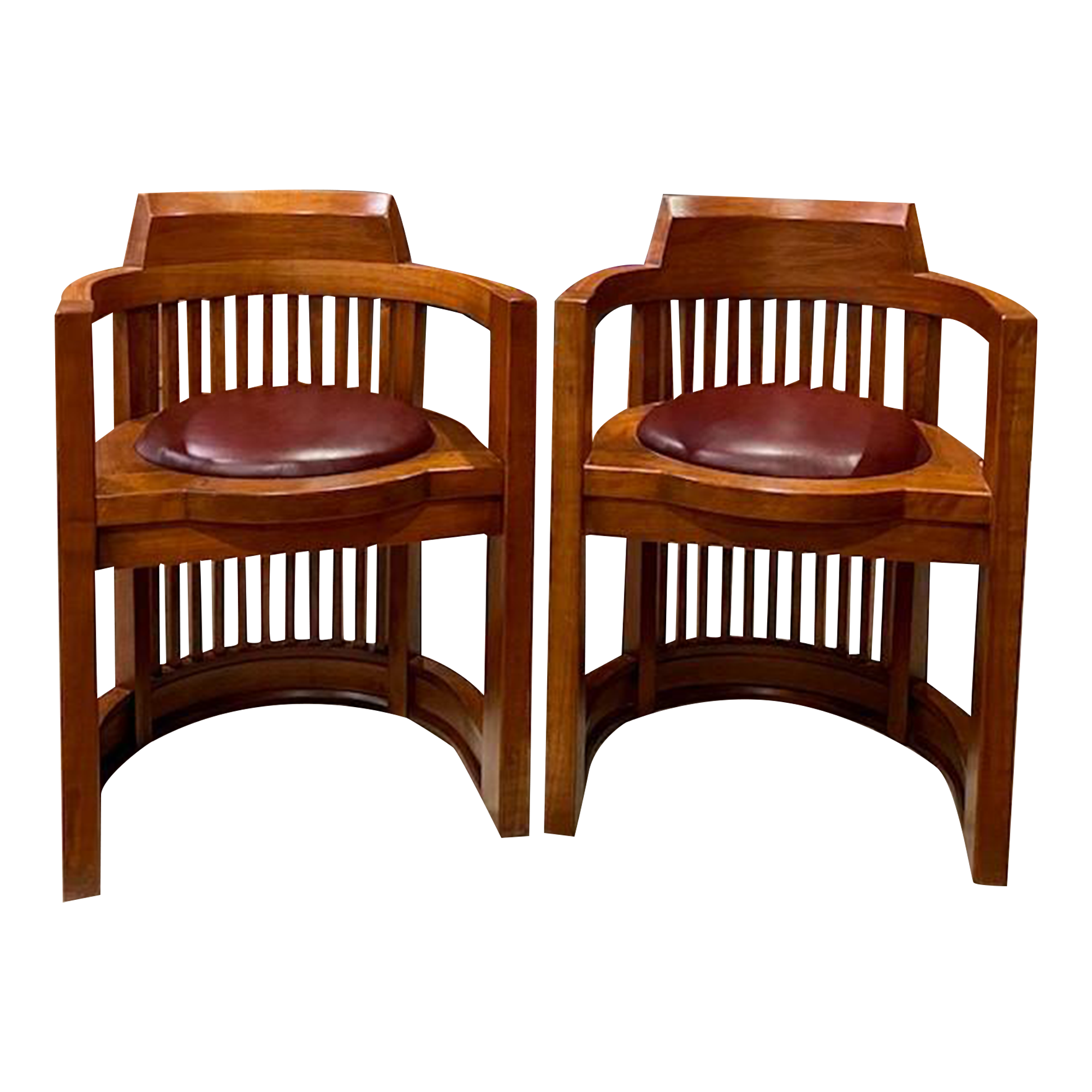 Craftsman Frank Lloyd Wirght Inspired Barrel Chairs a Pair Chairish