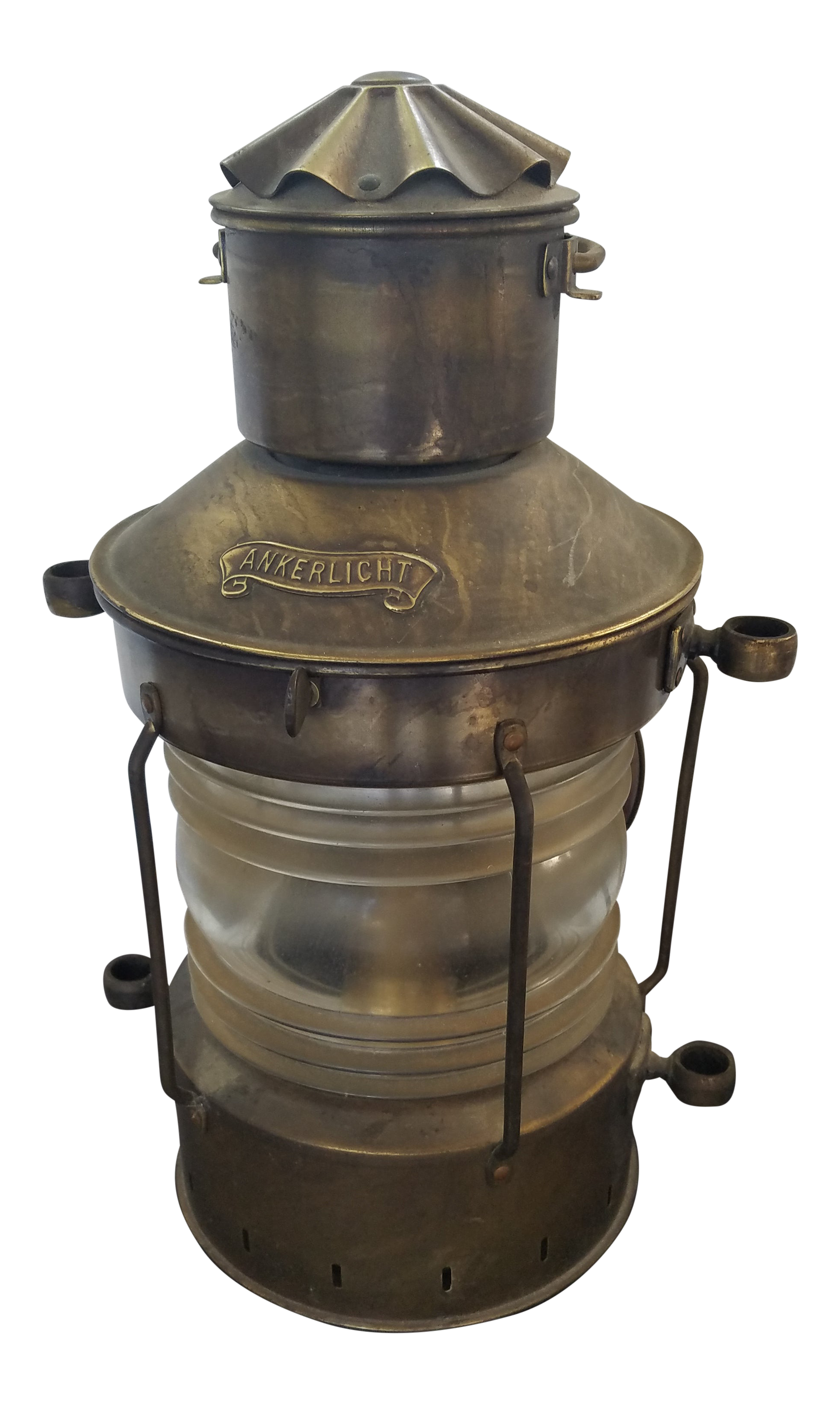 Vintage Nautical Ankerlicht Brass Electrified Lantern