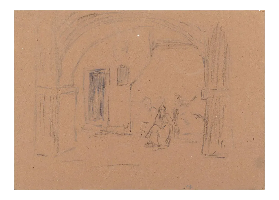 Figures - Mixed Media on Paper by A. Koopman - Late 19th Century Late 19th Century