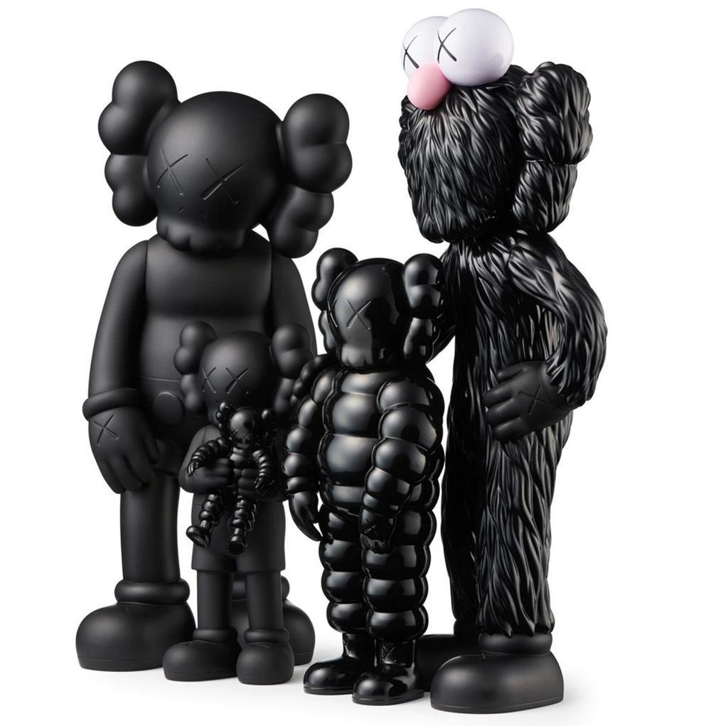 Kaws, Family Figures, Black Version, 2021, Painted Cast