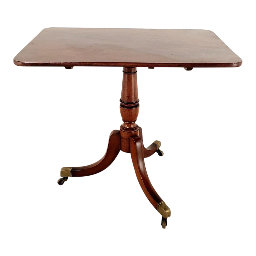 Regency Period Rectangular Tea Table With Rounded Corners, Circa 1810