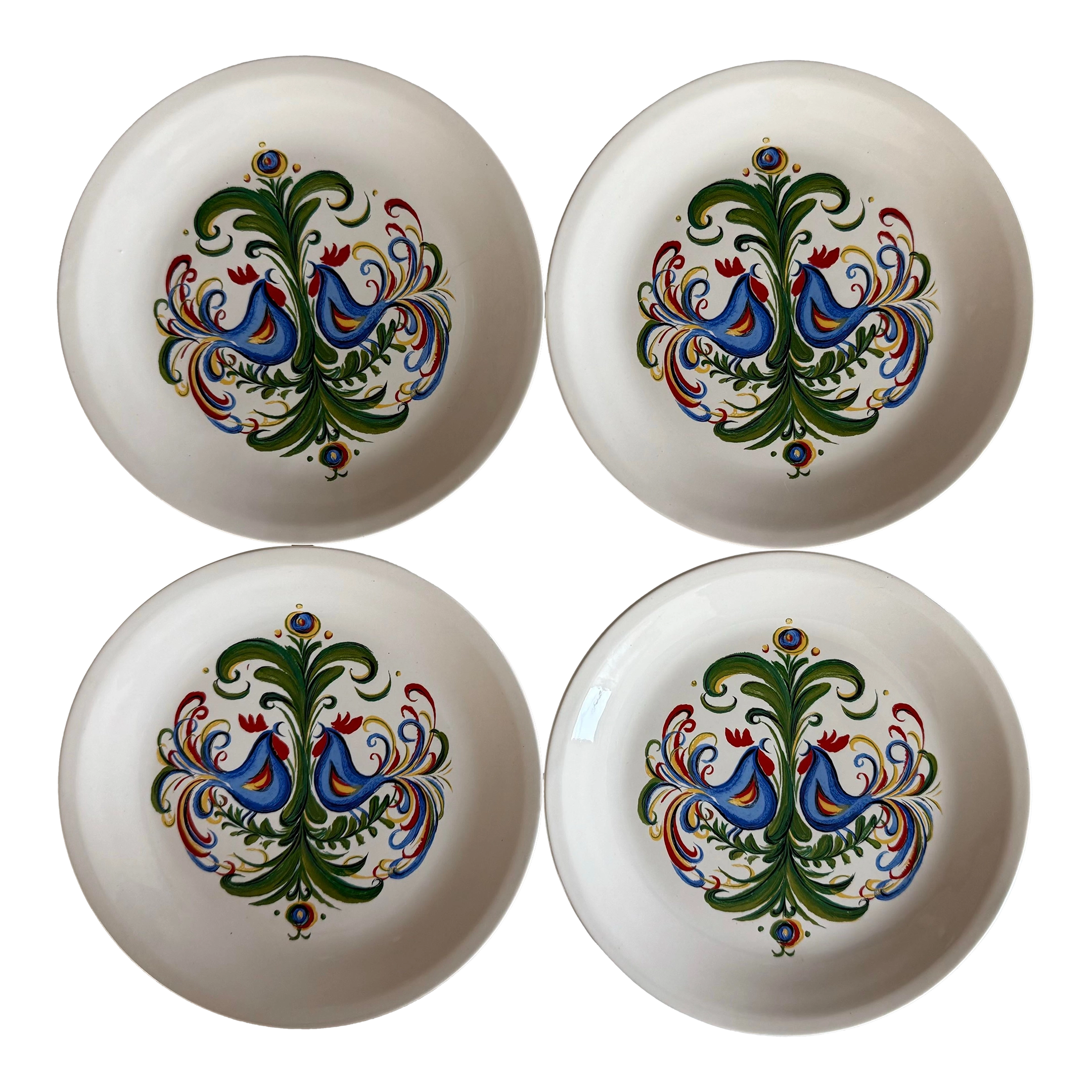 Set of 4 Vintage Villeroy & Boch Salads Plates From the Rooster