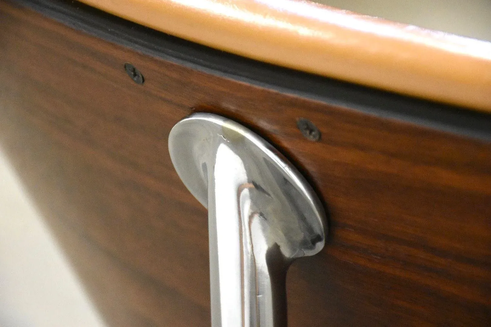 1980s Chrome and Walnut Lounge Chair by Directional