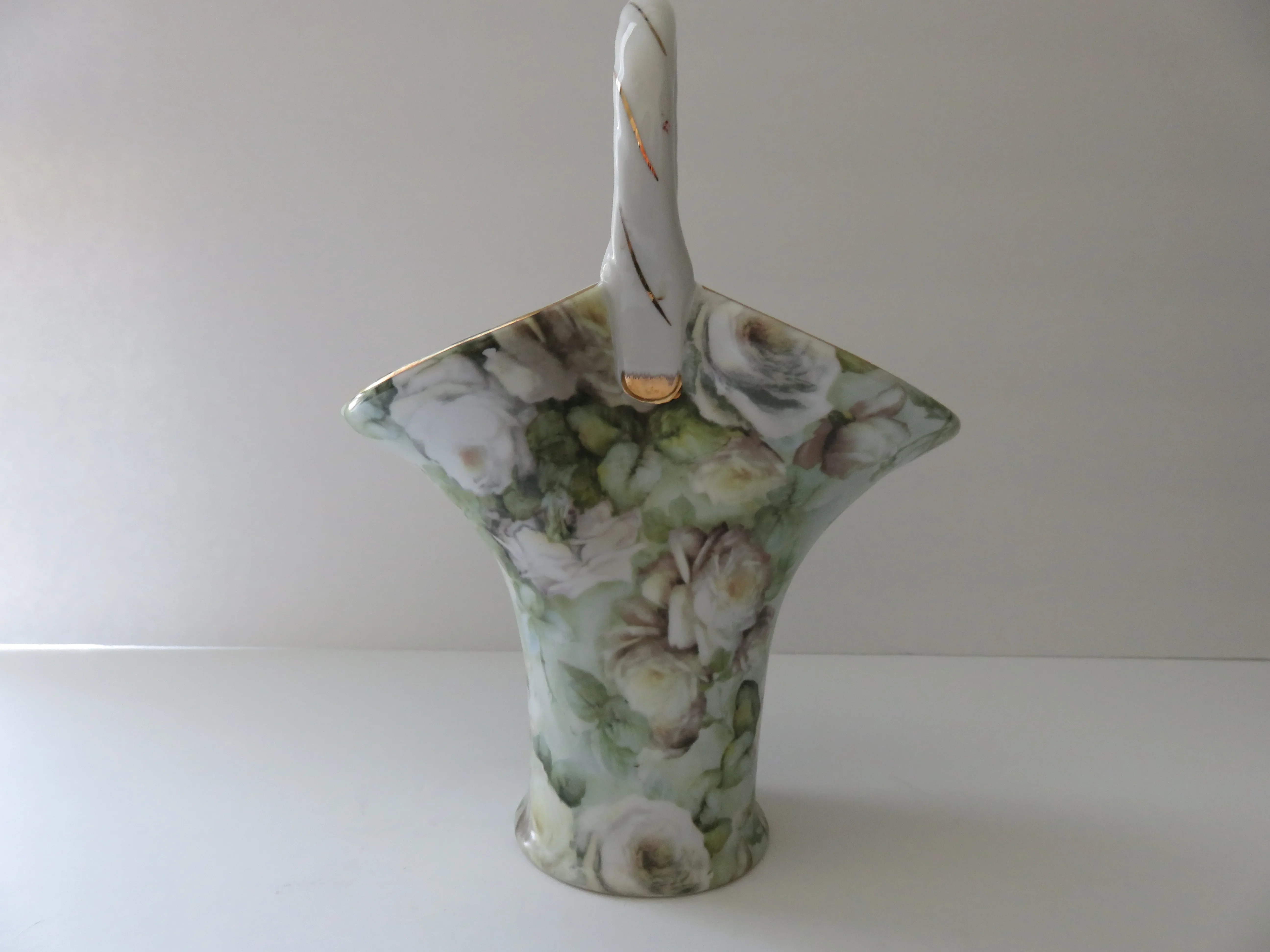 Late 20th Century Formalities Baum Brothers Basket Vase