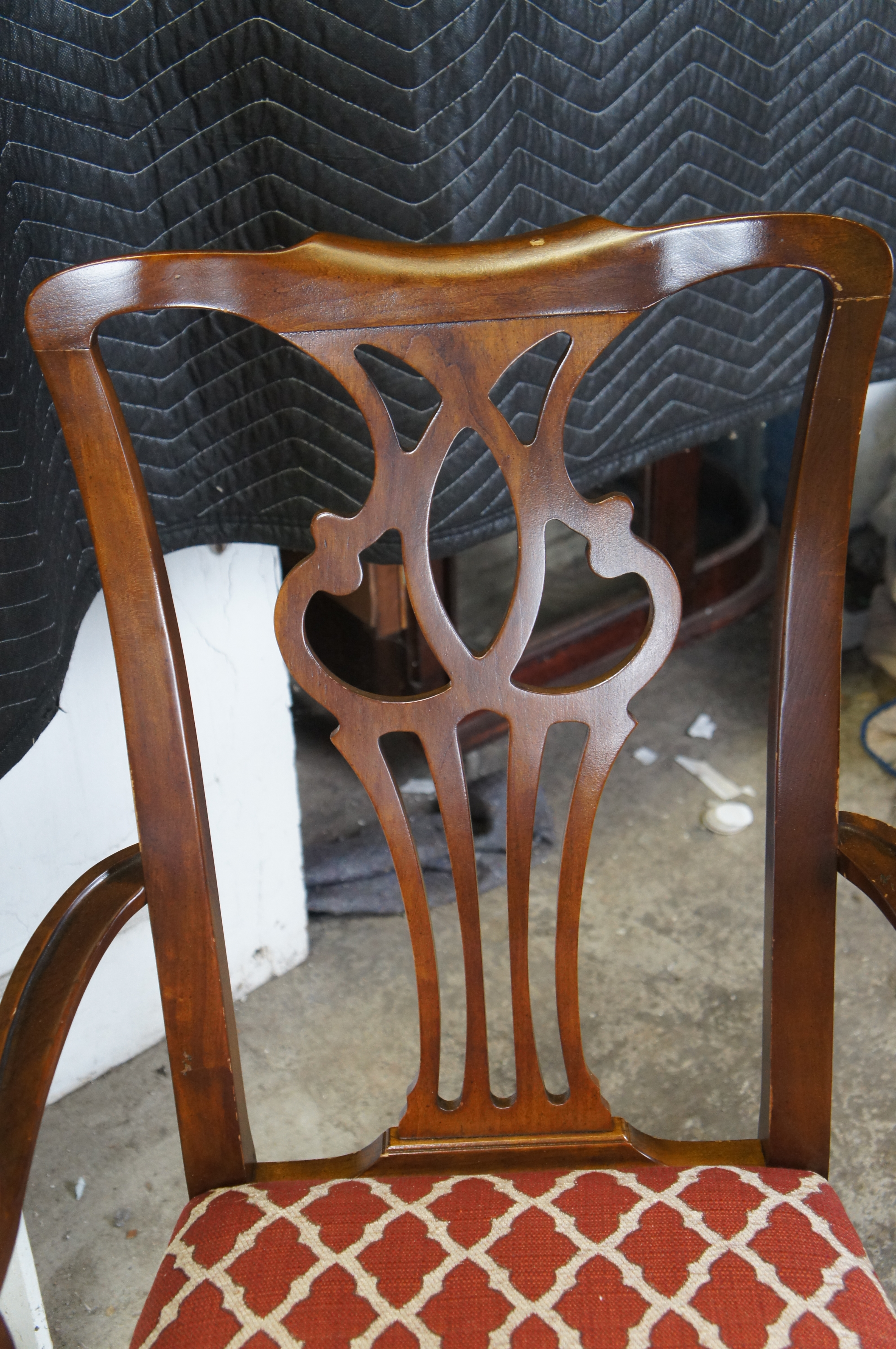 1987 Drexel Heritage Cherry American Chippendale Pierced Dining