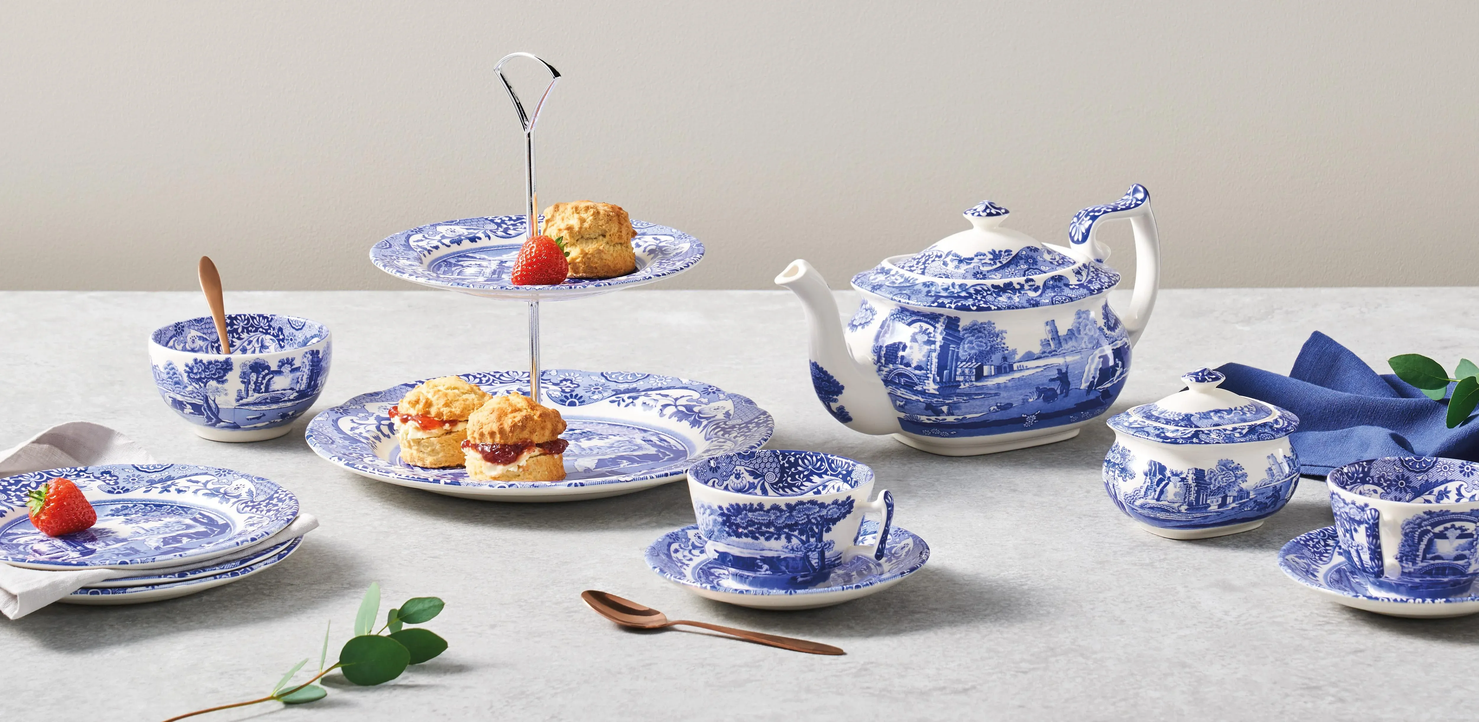 Spode Blue Italian Teapot Chairish