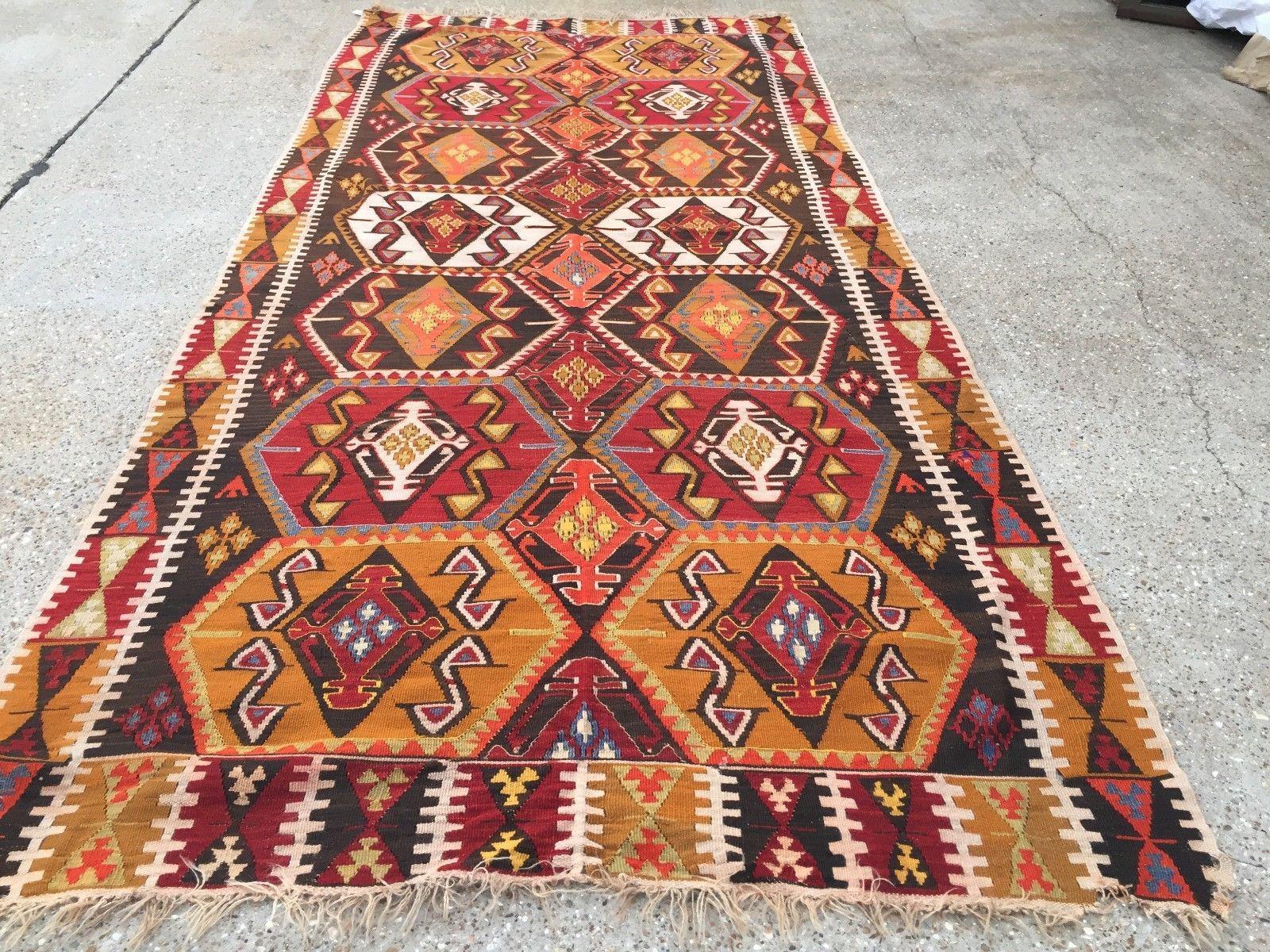 スケールモデル 新作 Vintage Turkish Shabby Wool Kilim Rug 358x164 cm | Chairish 洋書