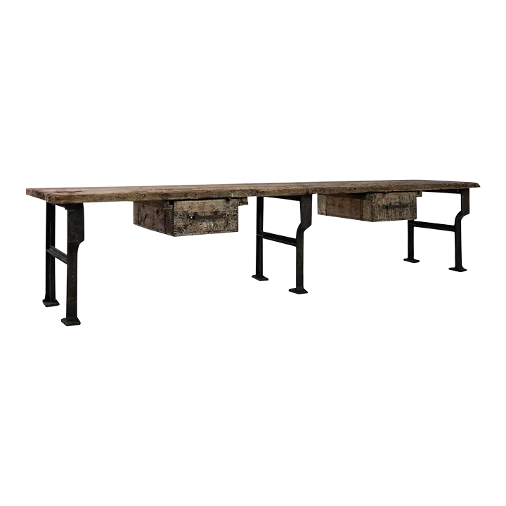 1950s Industrial Work Table from Czechia Chairish