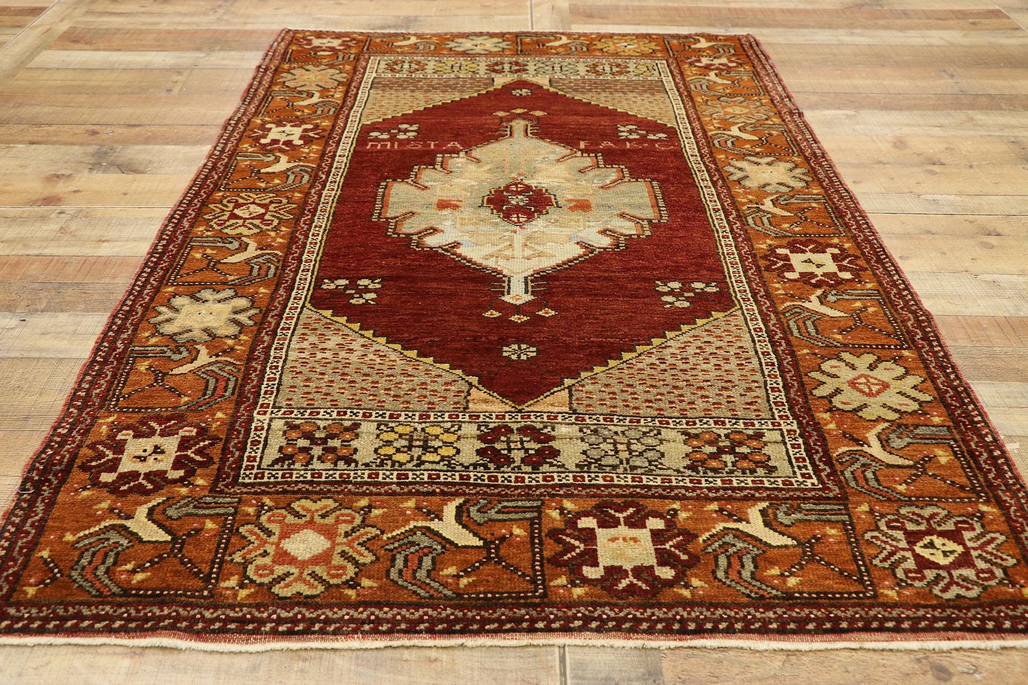ROUND112cm\"Clockwork”ViNTAGE TURKiSH RUG ROUND112cm Clockwork”ViNTAGE TURKiSH RUG
