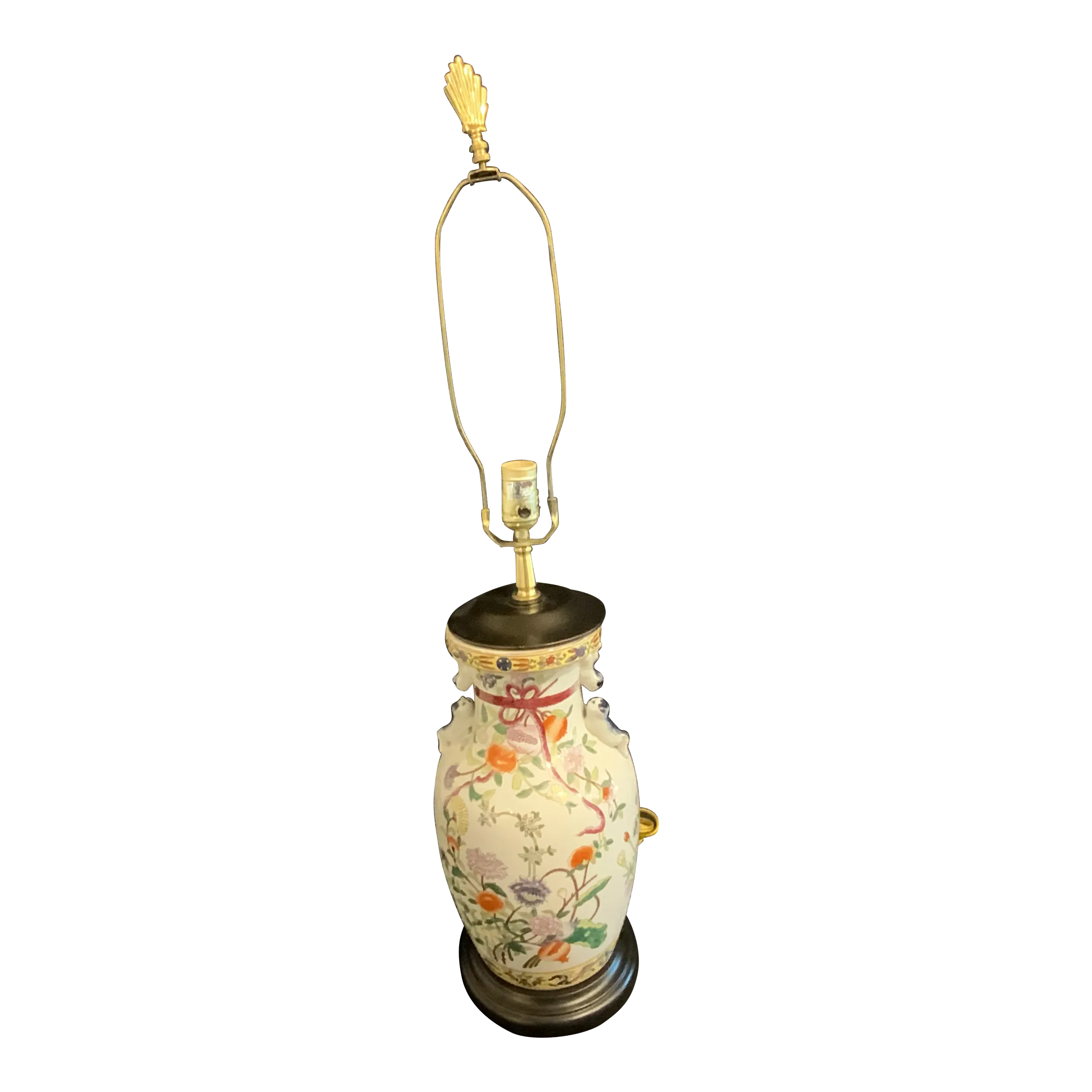 Mid 20th Century Floral Urn Lamp Chairish