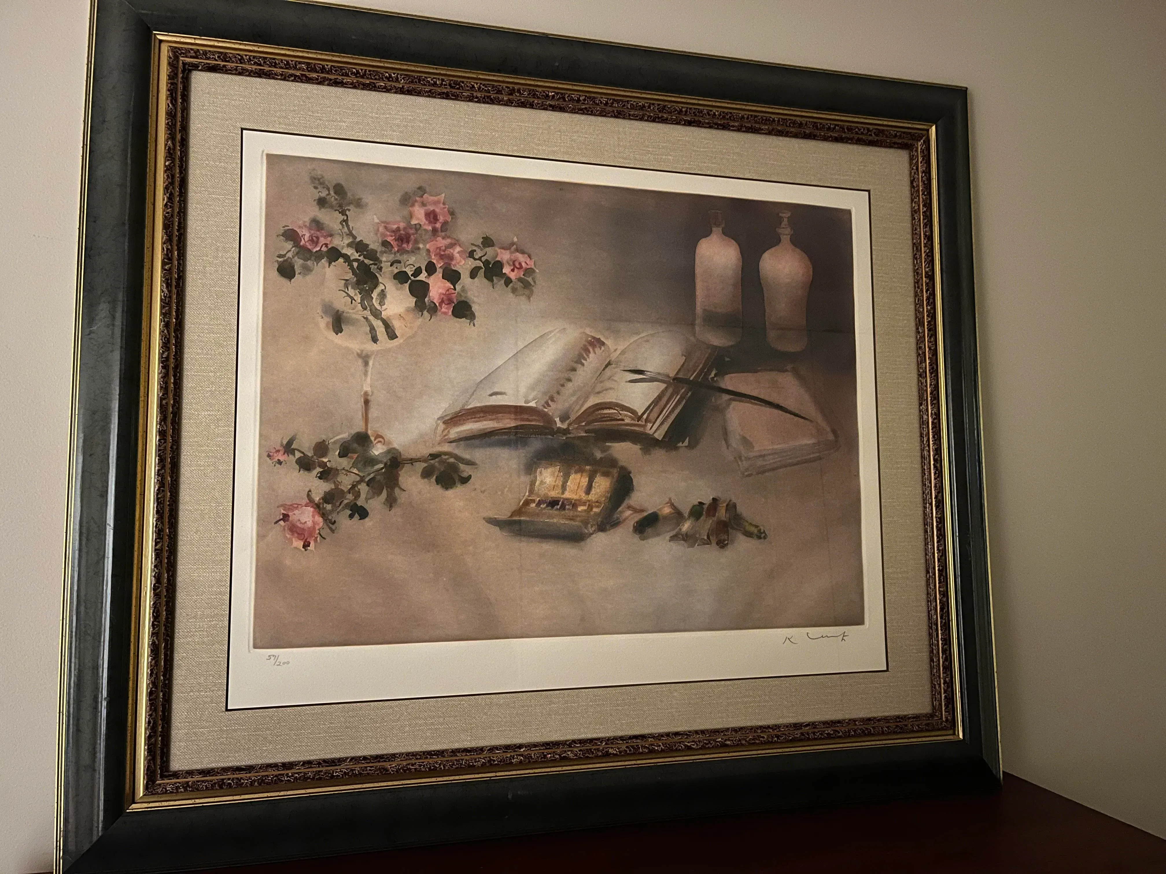 リトグラフ　Kaiko MOTI カイコ　モティ　106/120 直筆サイン Kaiko Moti Signed Limited Edition Aquatint 'Painted Memories' With