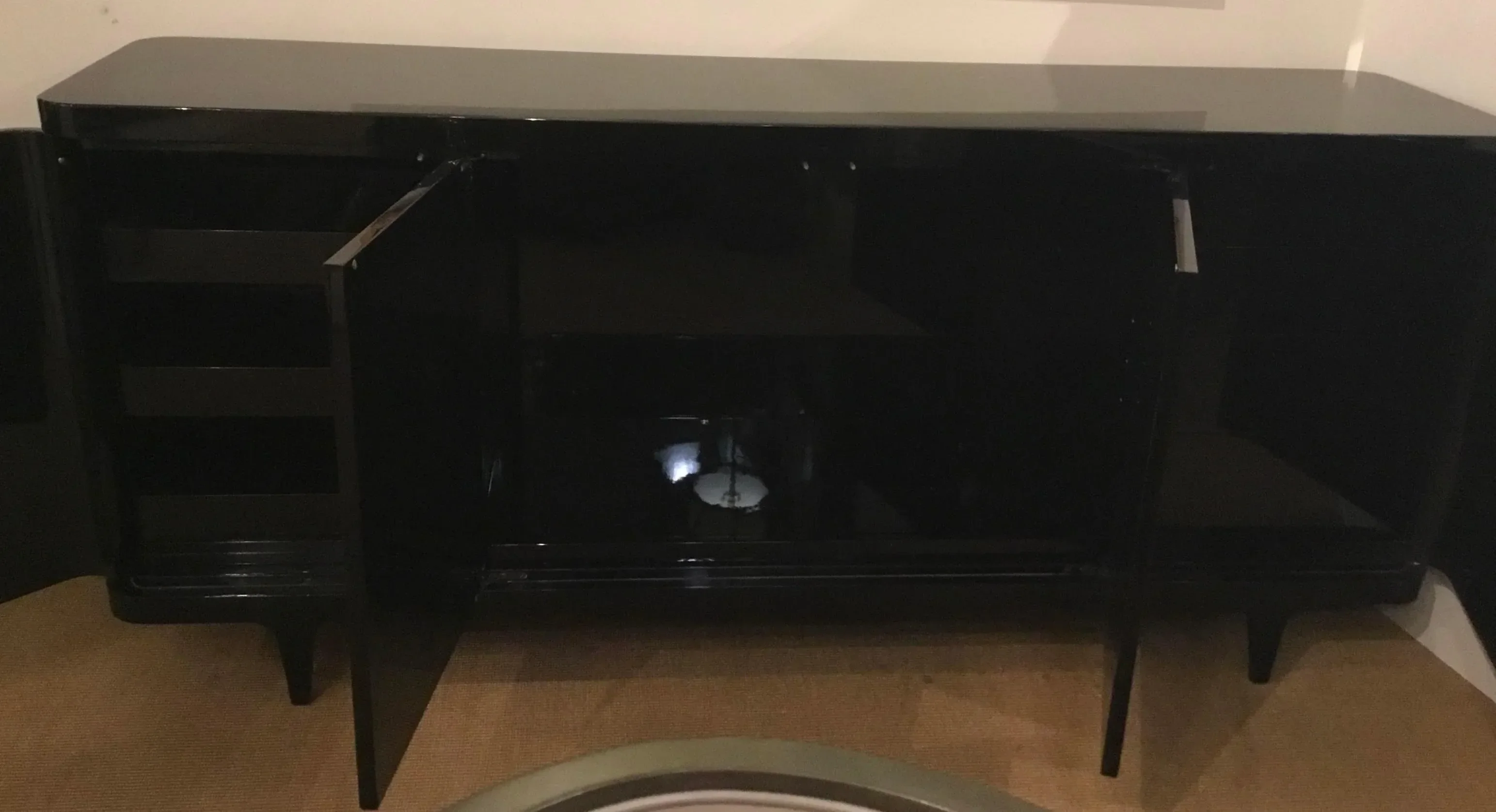 Caracole Signature Modern Lacquered Wood Naturalist Buffet