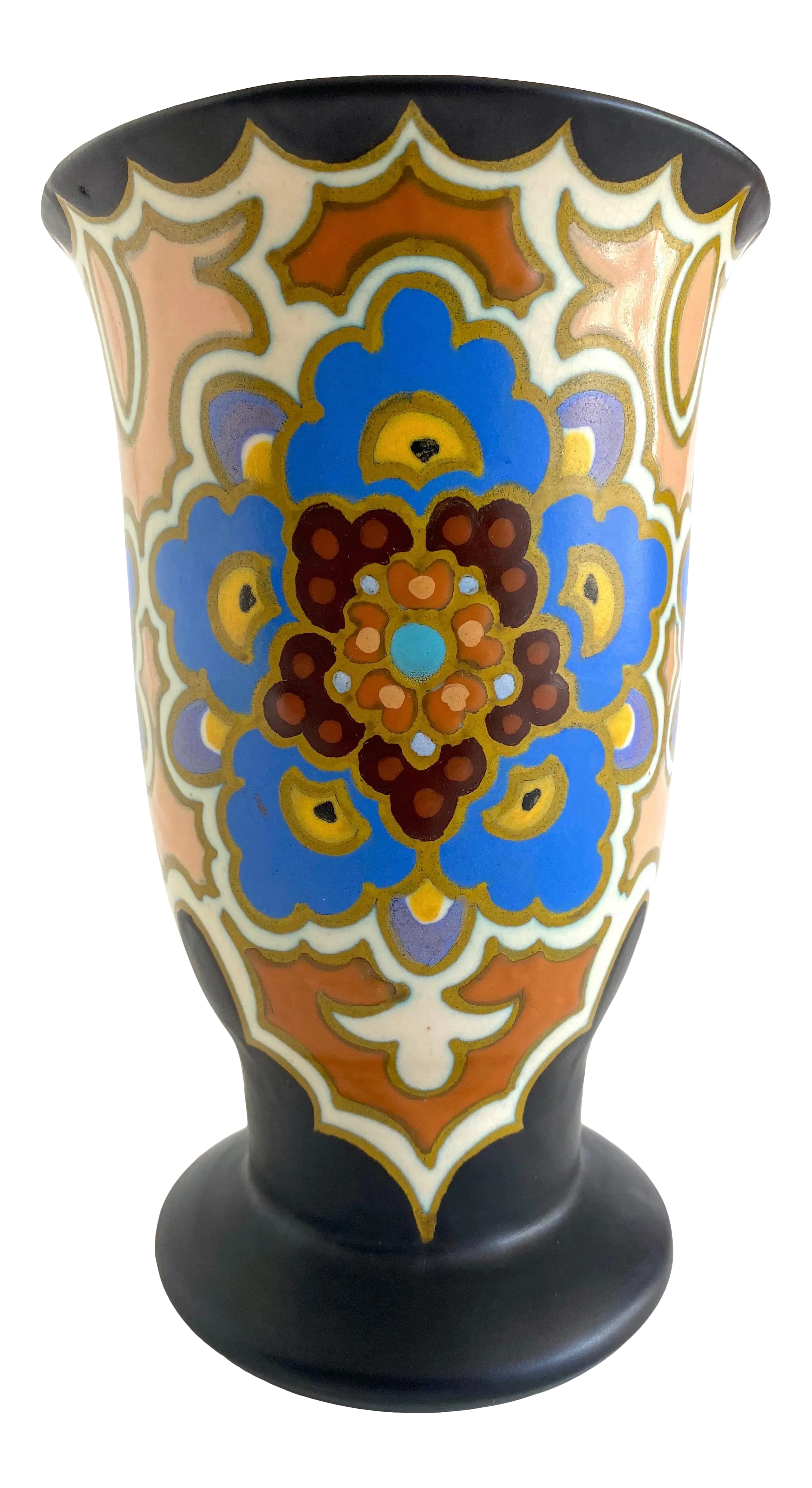 ビンテージgouda pottery Holland flower base s-l400.jpg