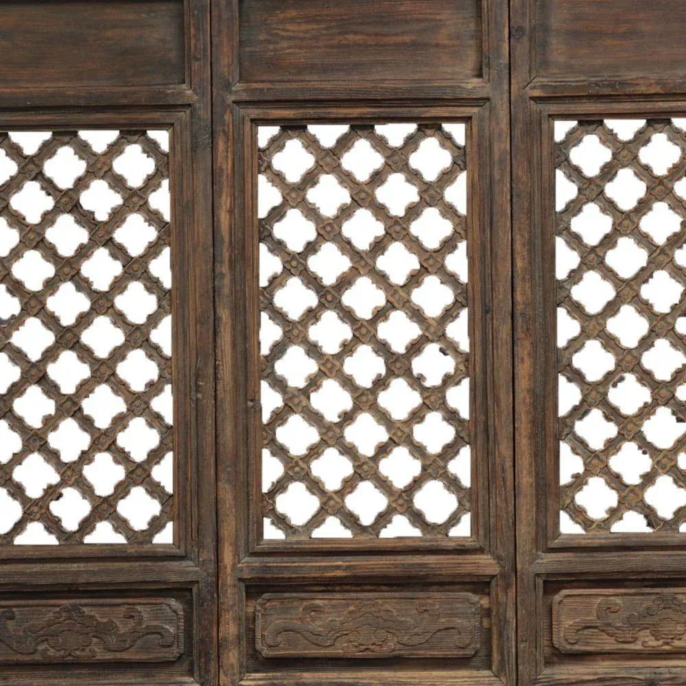 Antique Lattice Door Panels, Set of 6 | Chairish