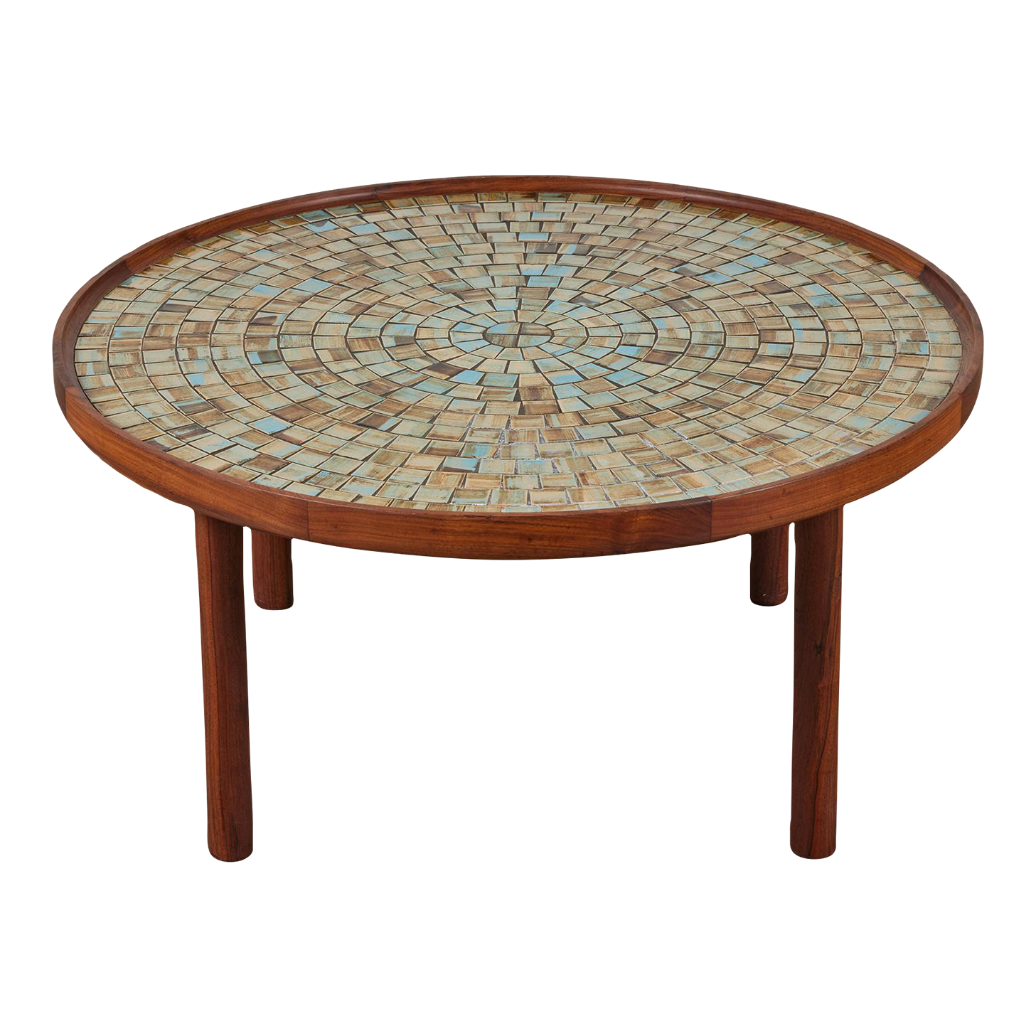 Gordon & Jane Martz Round Mosaic Tile Coffee Table Chairish