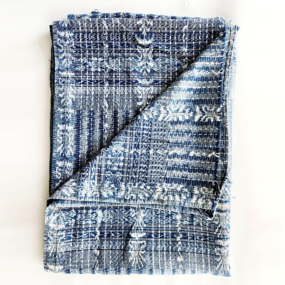 Vintage Guatemalan Jaspe Ikat Cotton Textile, 5.5