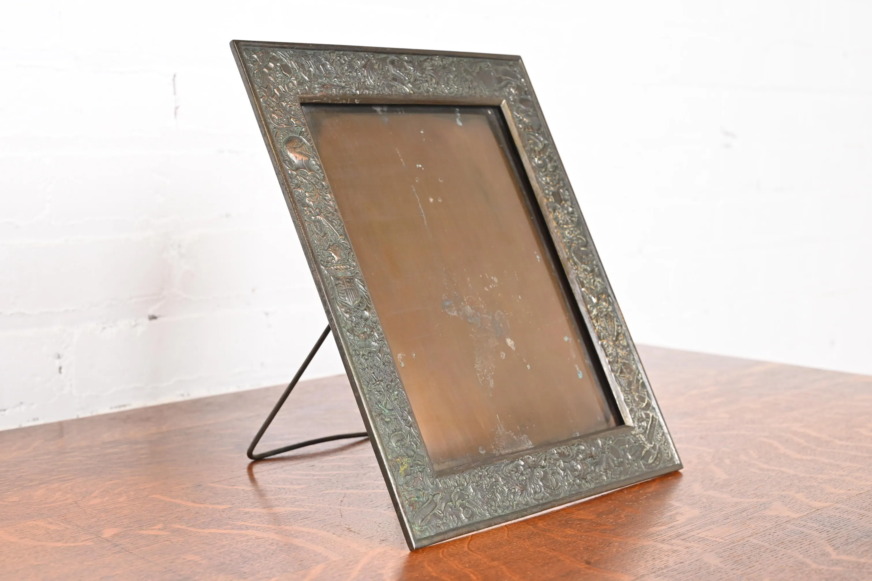 Louis Comfort Tiffany Furnaces Large Bronze Picture Frame, 1920s