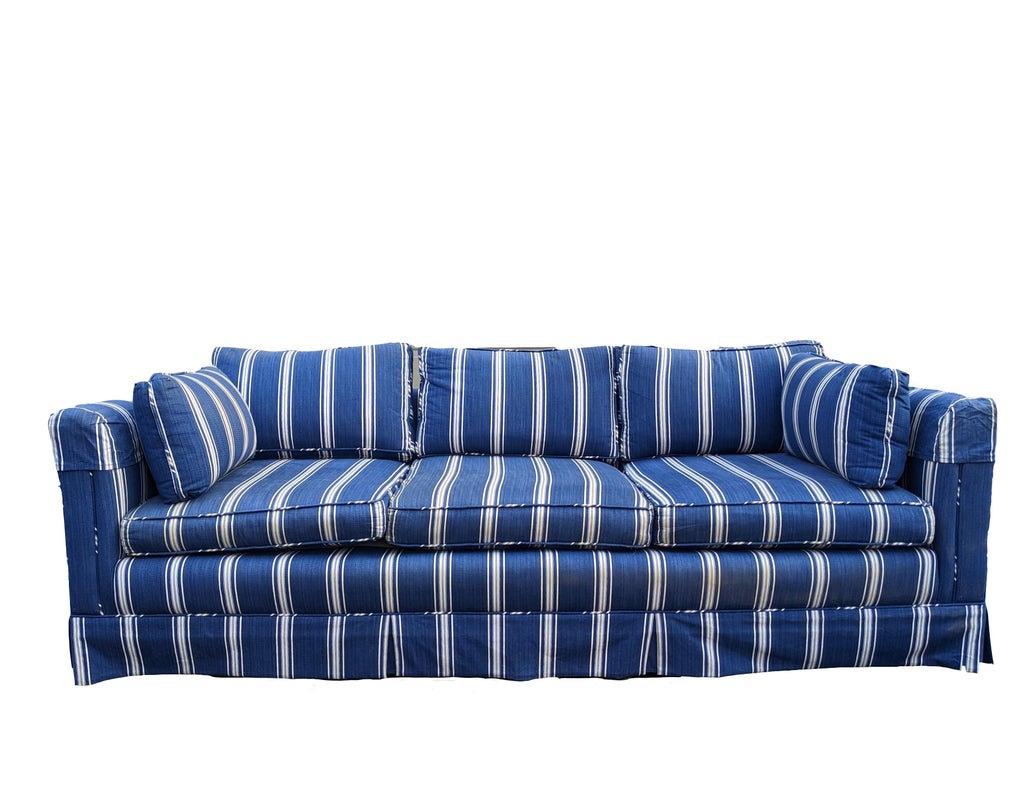 Blue And White Striped Sofa Bed | Baci Living Room