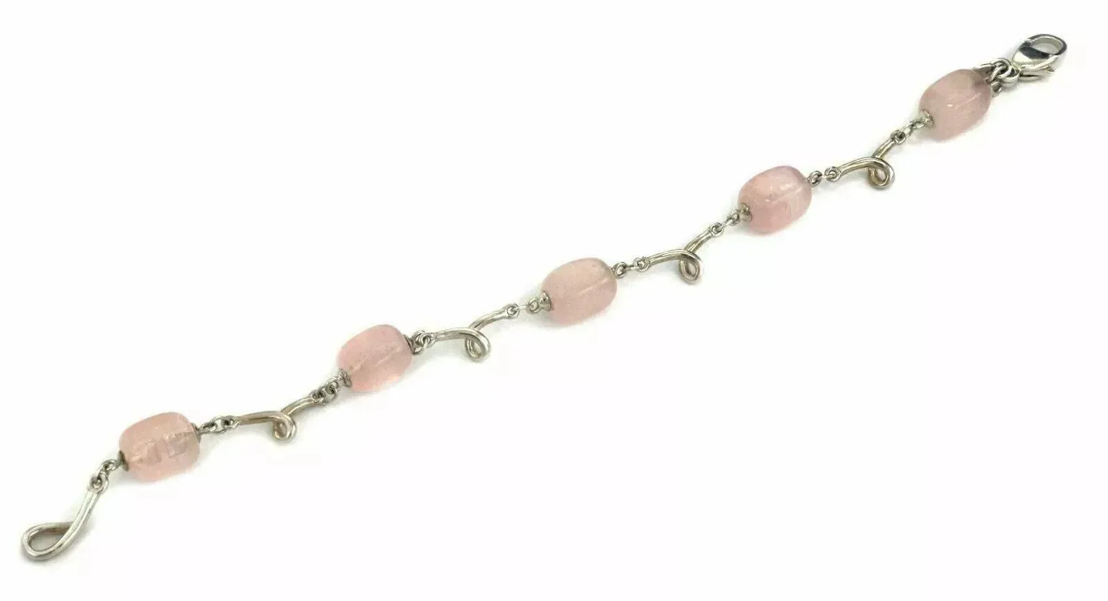 22902 - Tiffany & Co. Pink Quartz Sterling Silver Fancy Link