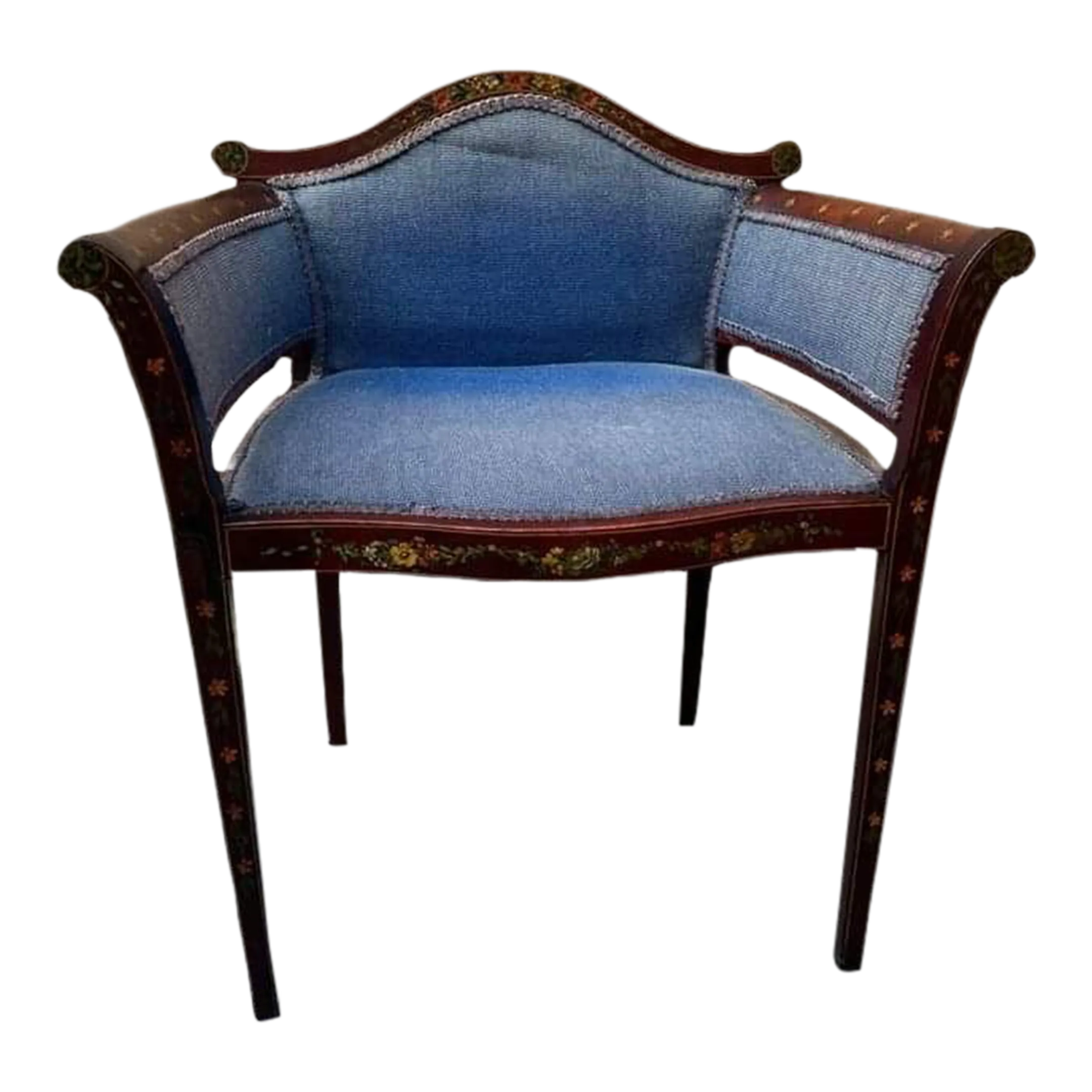 Early 20th Century Edwardian Style Satinwood Dressing Chair Chairish