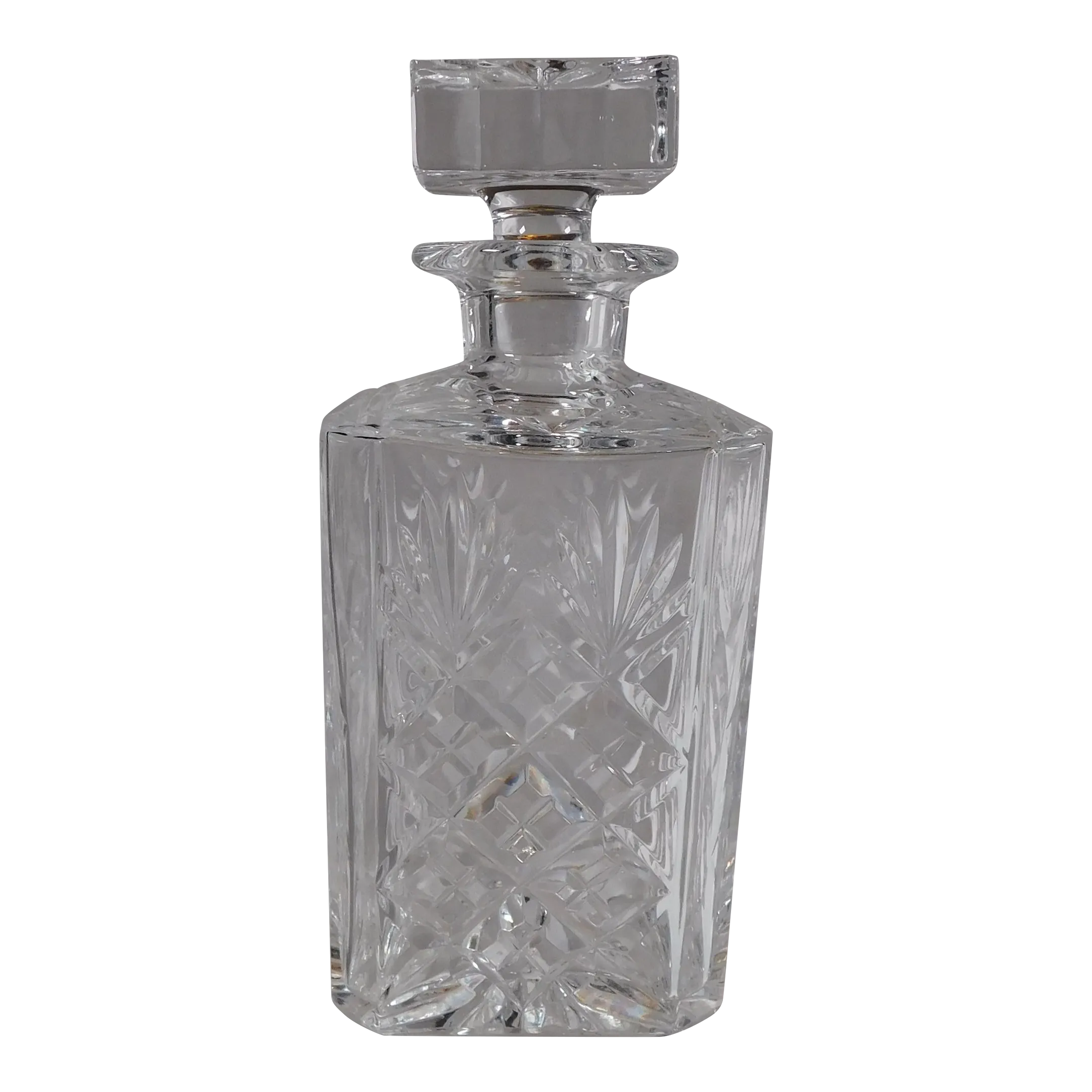 1980s Royal Doulton Cut Crystal Decanter in Juno Chairish