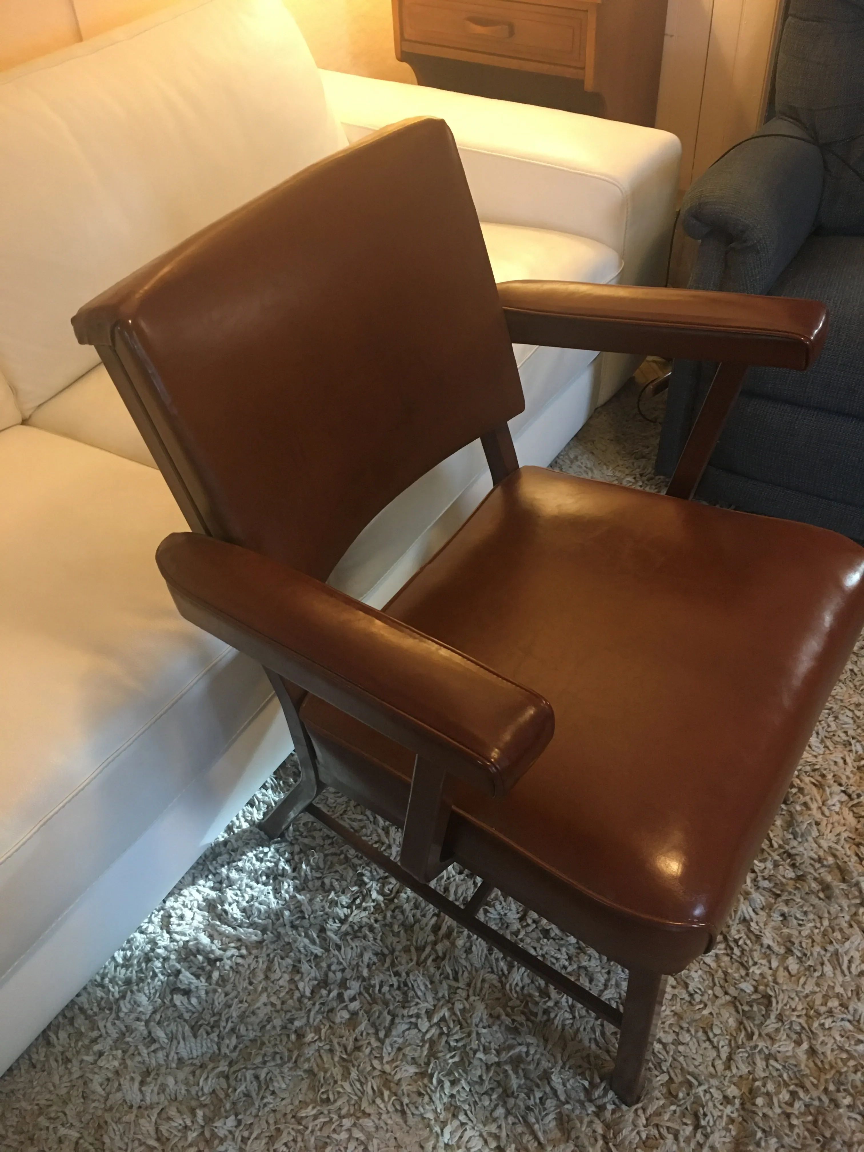 Vintage Mid Century DoMore Industrial Arm Chair