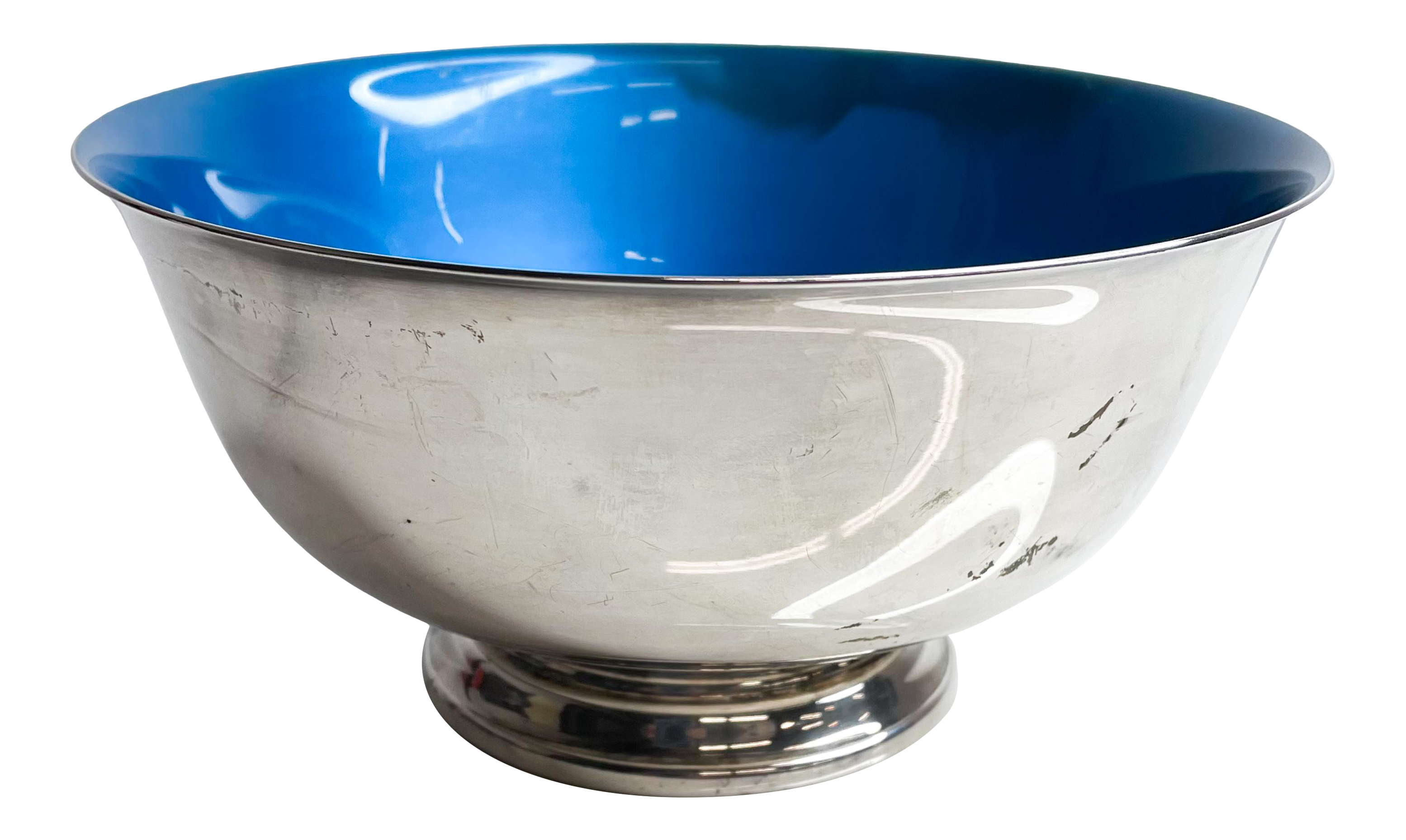 1945 Reed Barton Silverplate Azure Blue Enamel Paul Revere
