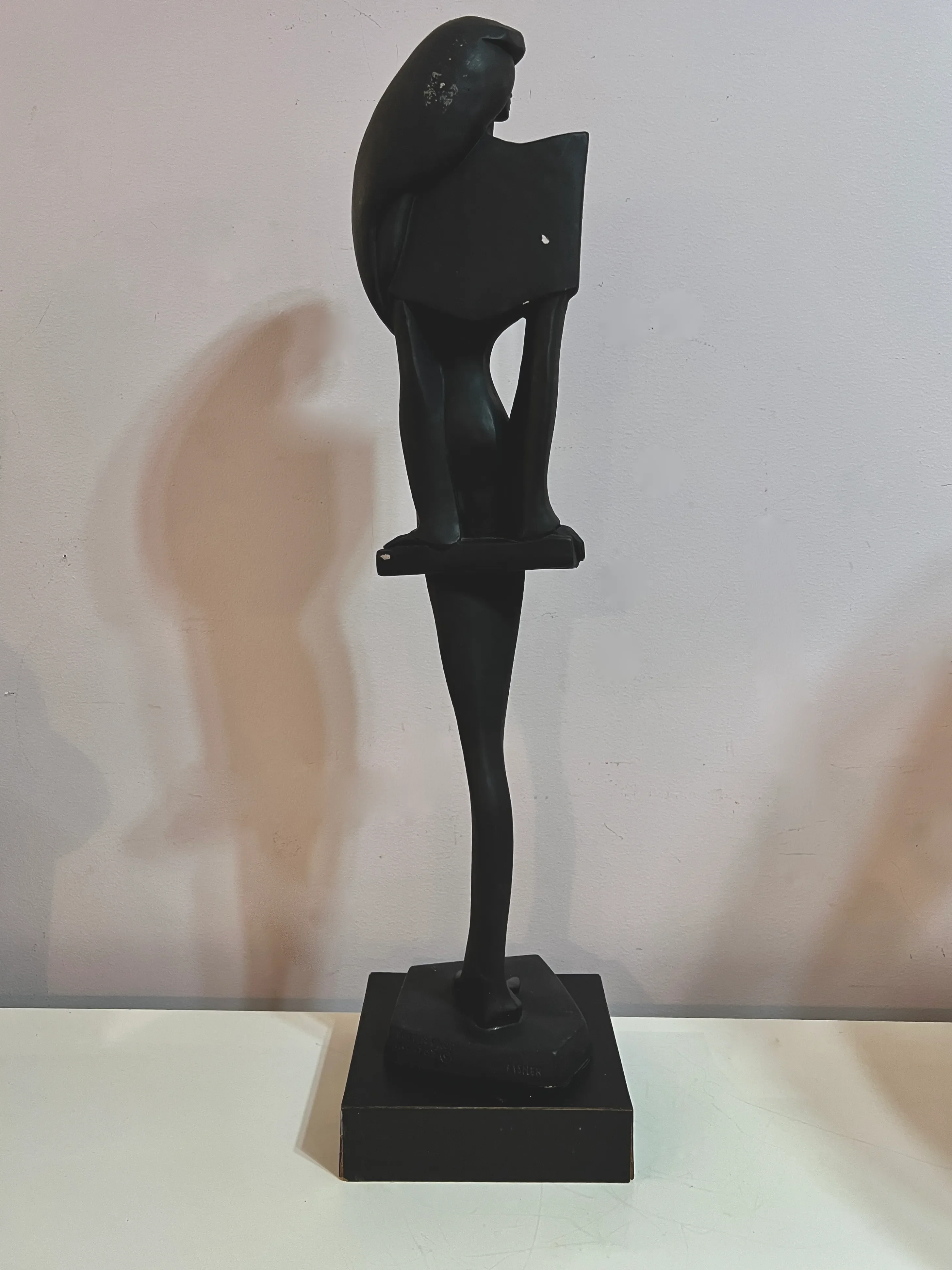 David Fisher for Austin Productions, Circa 1988- Tall, Black Resin