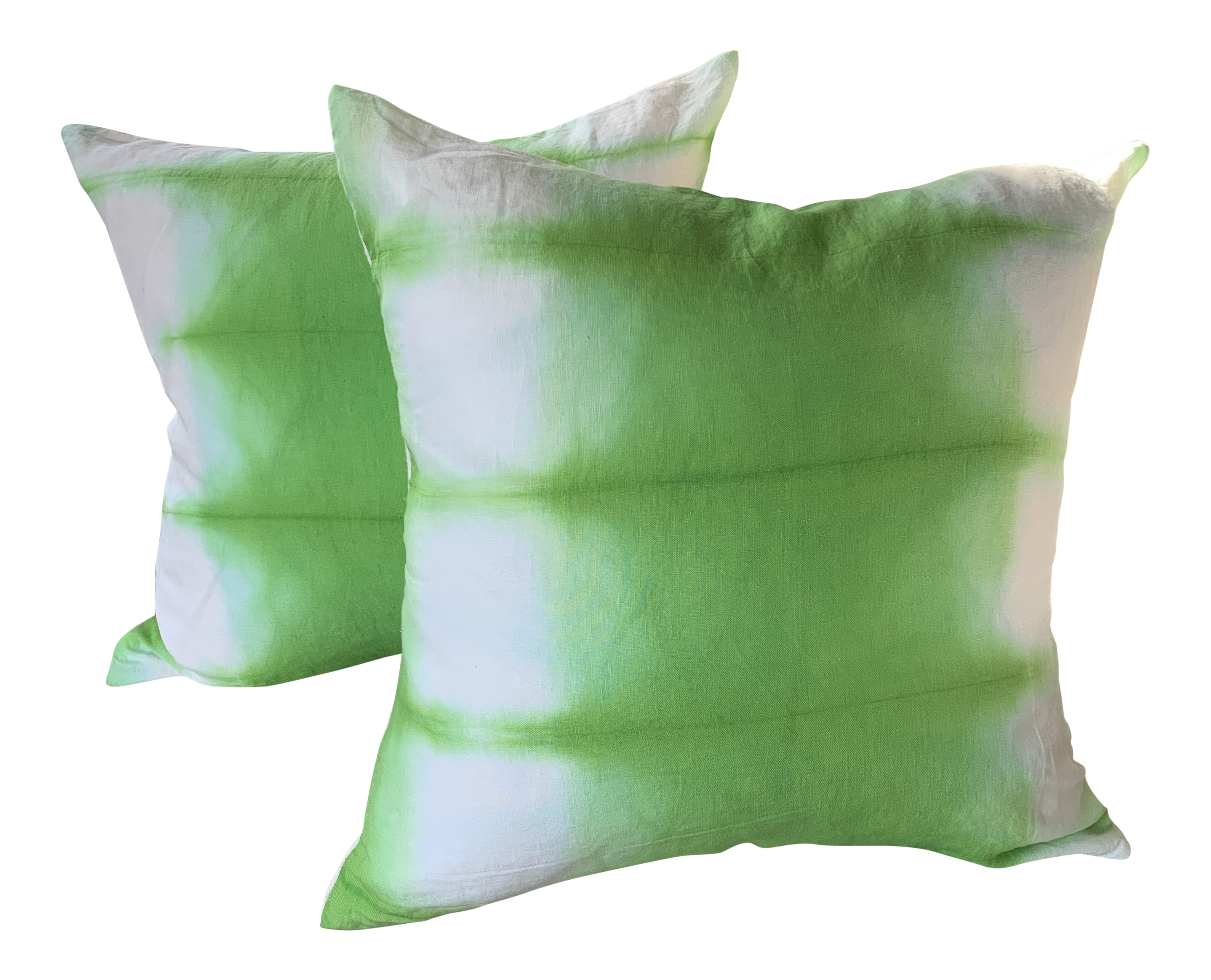 Lime Green Shibori Pillows Pair Chairish