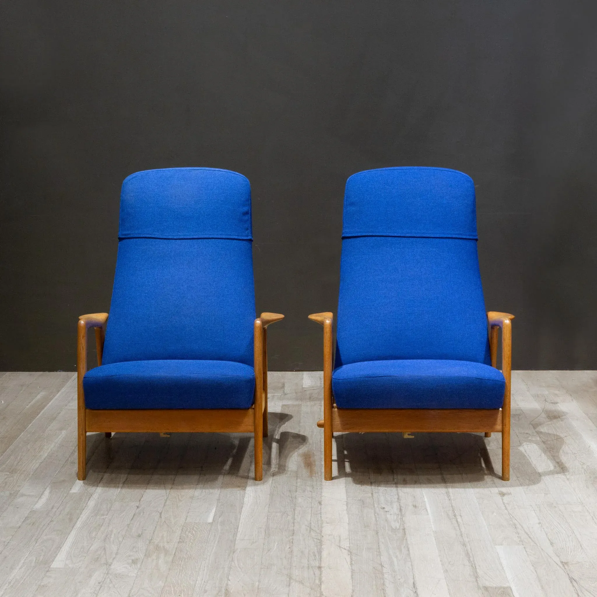 Folke Ohlssonのイージーチェアとオットマン Midcentury Folke Ohlsson for Dux Reclining Lounge Chairs and
