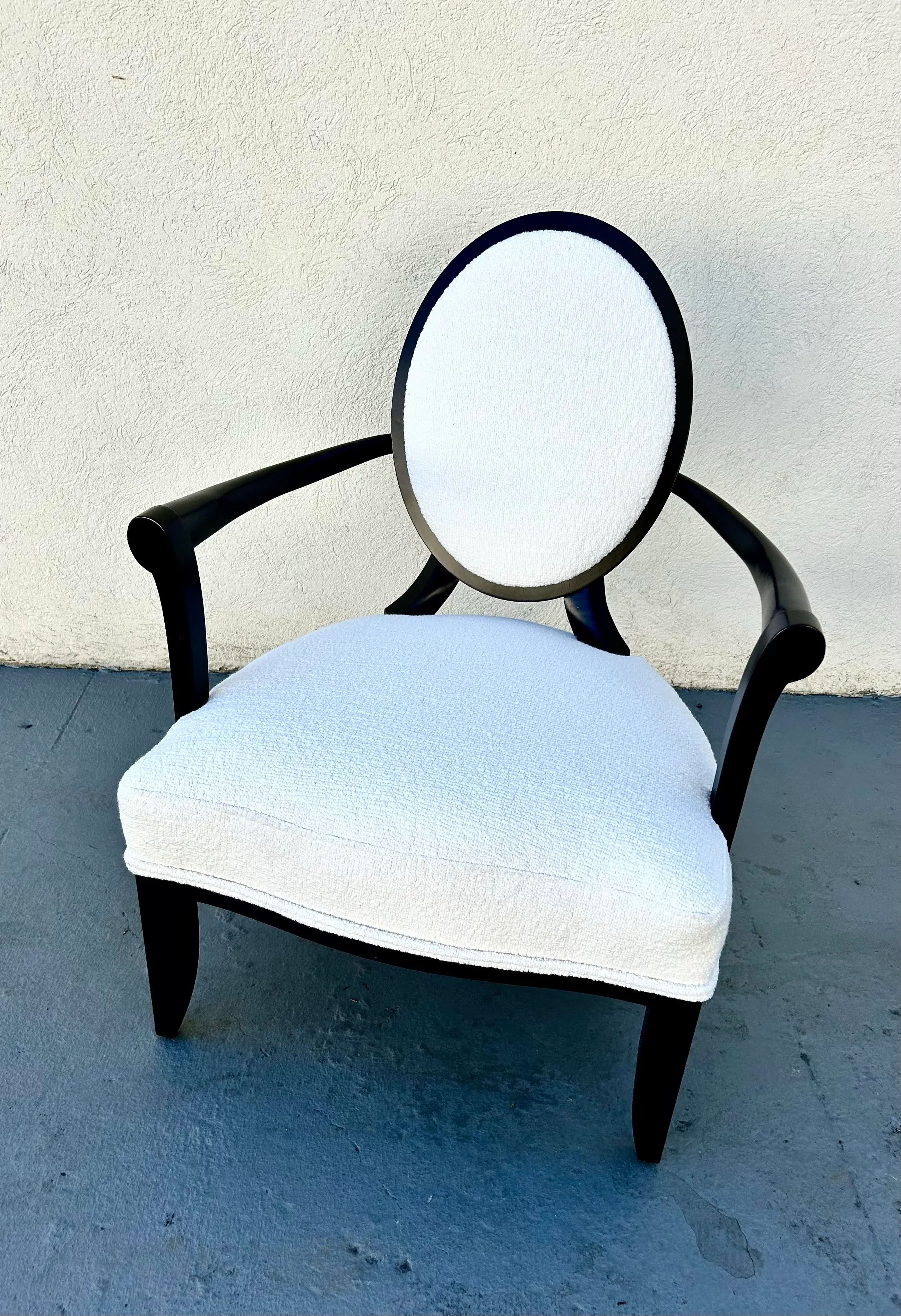 Barbara Barry for Baker Oval X Back Lounge Chair | Chairish