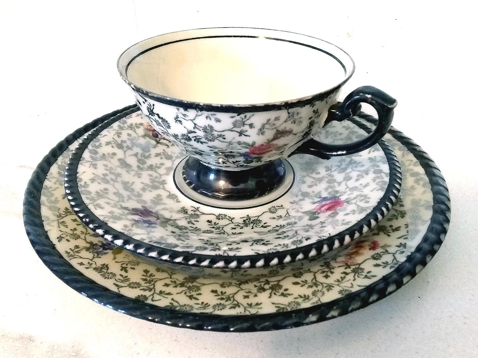  Vienna アンティーク　陶器　オーストリア 1946 Rw Rudolf Wächter Made in Germany Cup, Saucer & Dessert