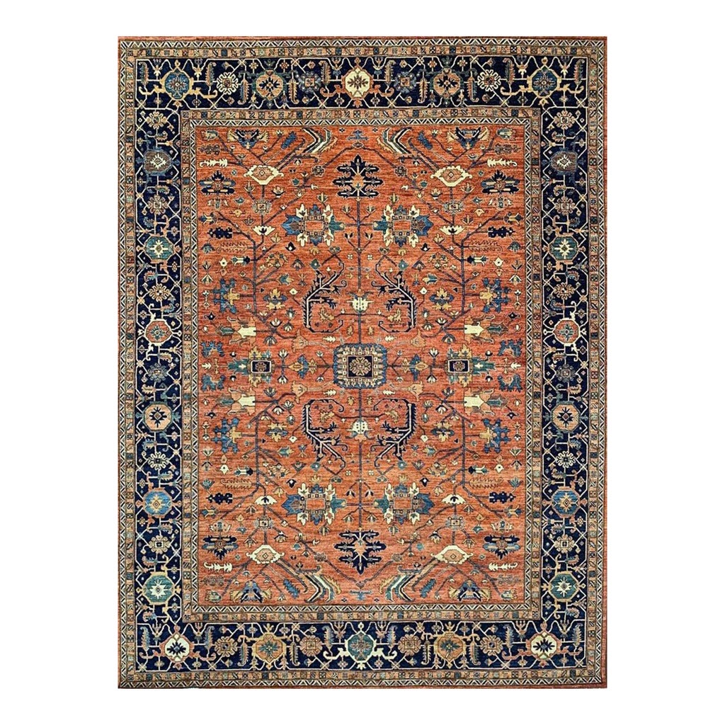 1990s Handwoven Persian Serapi Style Area Rug 12x15 | Chairish