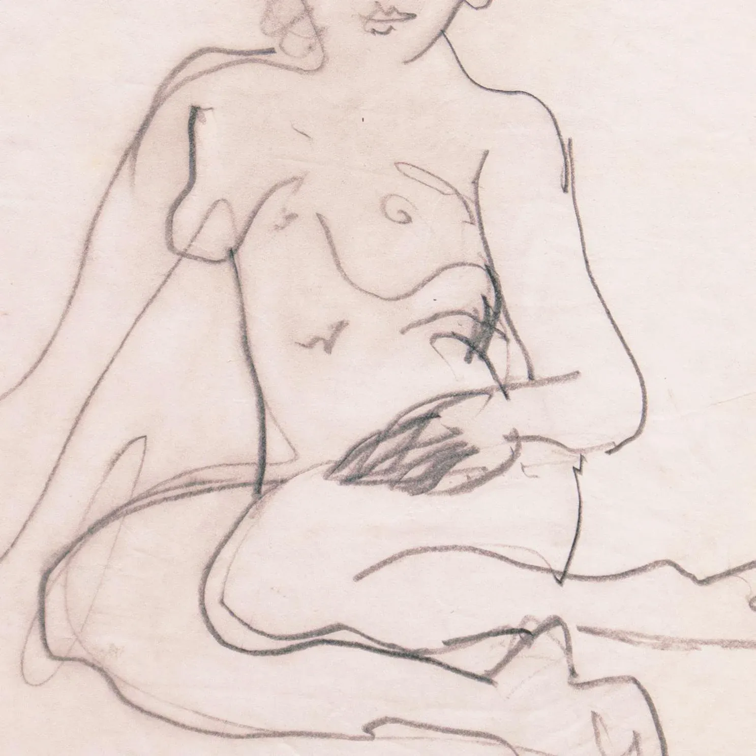 \'Seated Nude\' by Victor Di Gesu, Paris, Louvre, Salon D\'Automne, Académie Chaumière, San Francisco Art Association, Los Angeles County Museum of Art