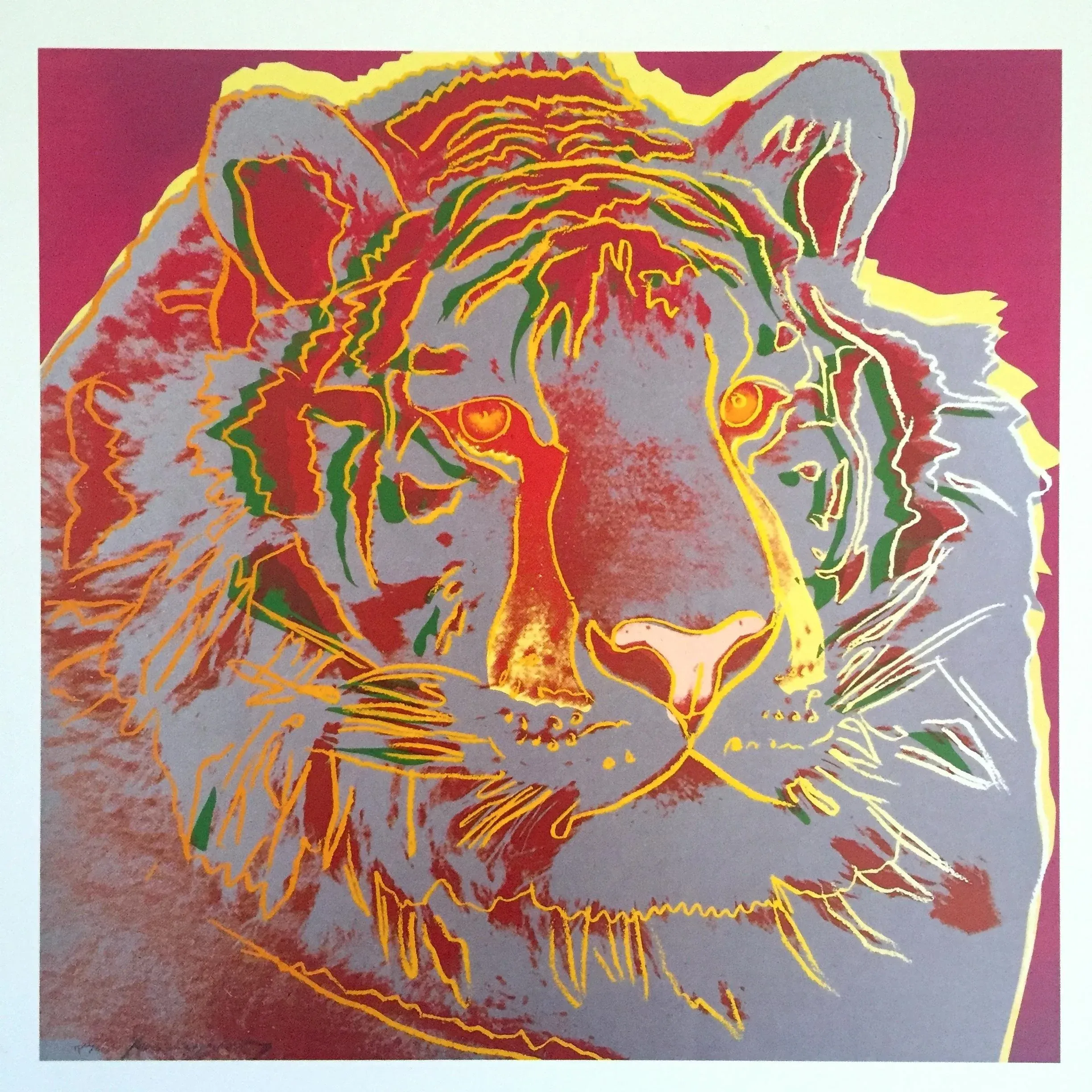 限定100 Edition3 lithograph Andy Warhol Estate Vintage 1992 Endangered Species Lithograph