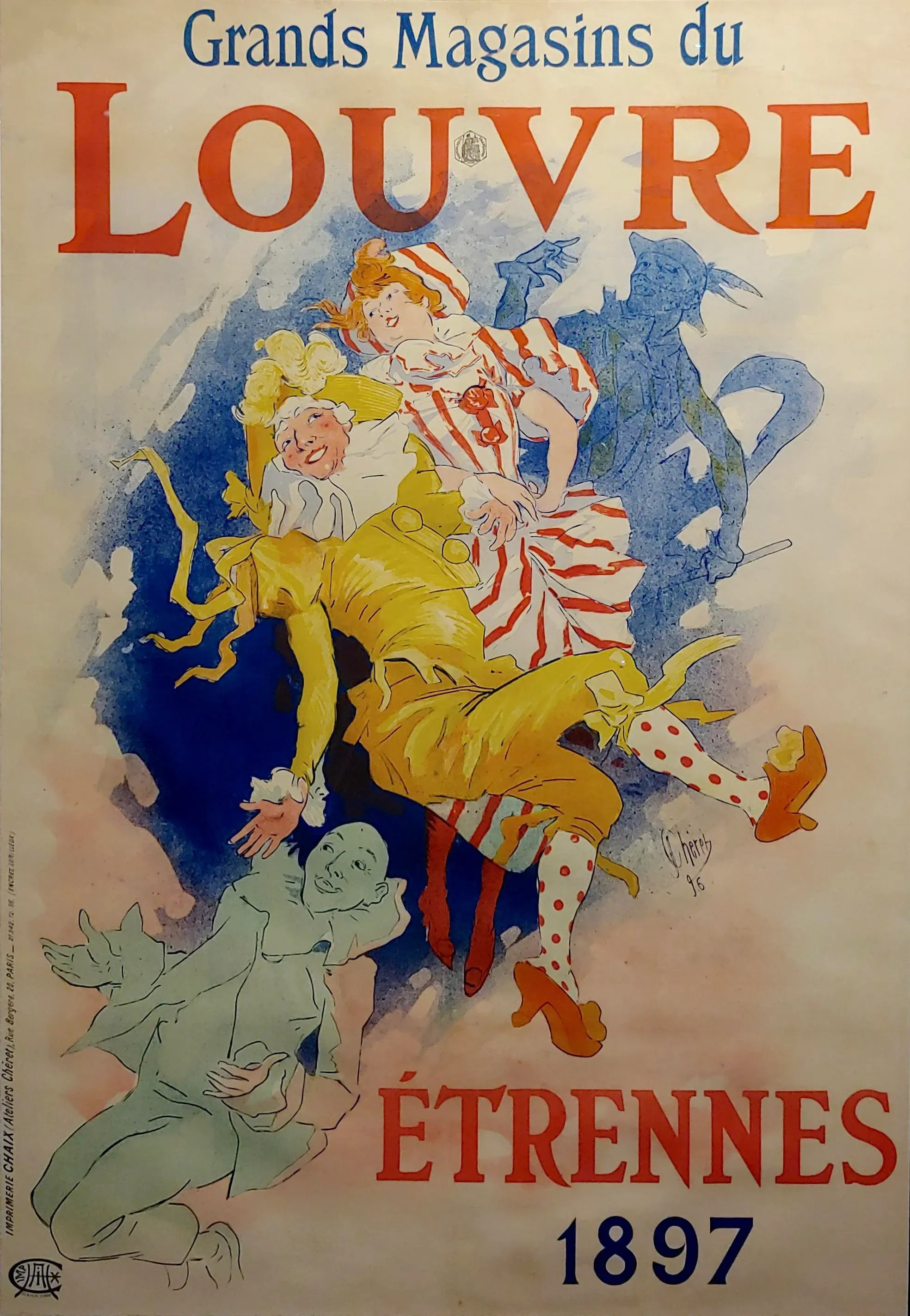 Grands Magasins Du Louvre -Original 1897 French Poster by Jules