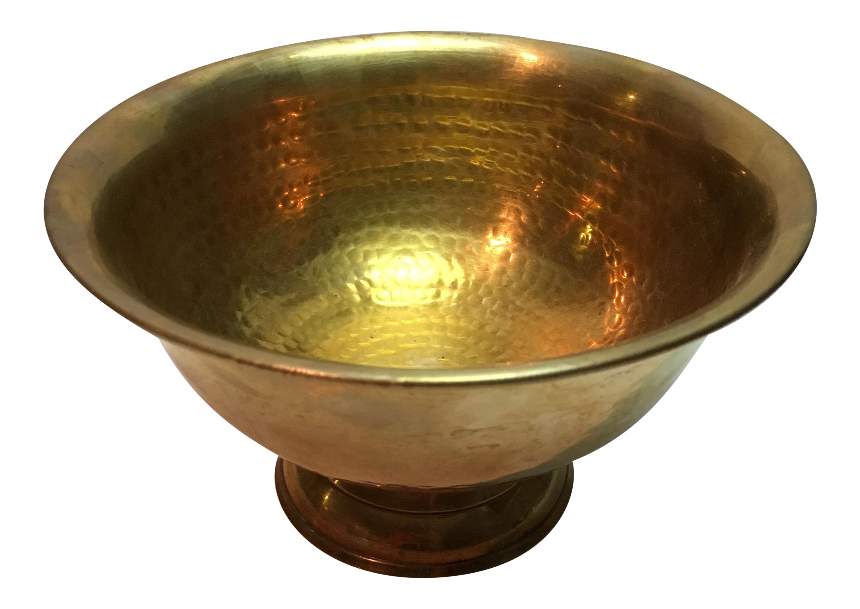 Vintage Solid Brass Pedestal Bowl Chairish