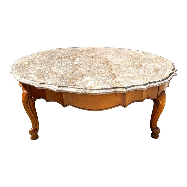 Vintage Imperial Marble Top Round Coffee Table Chairish