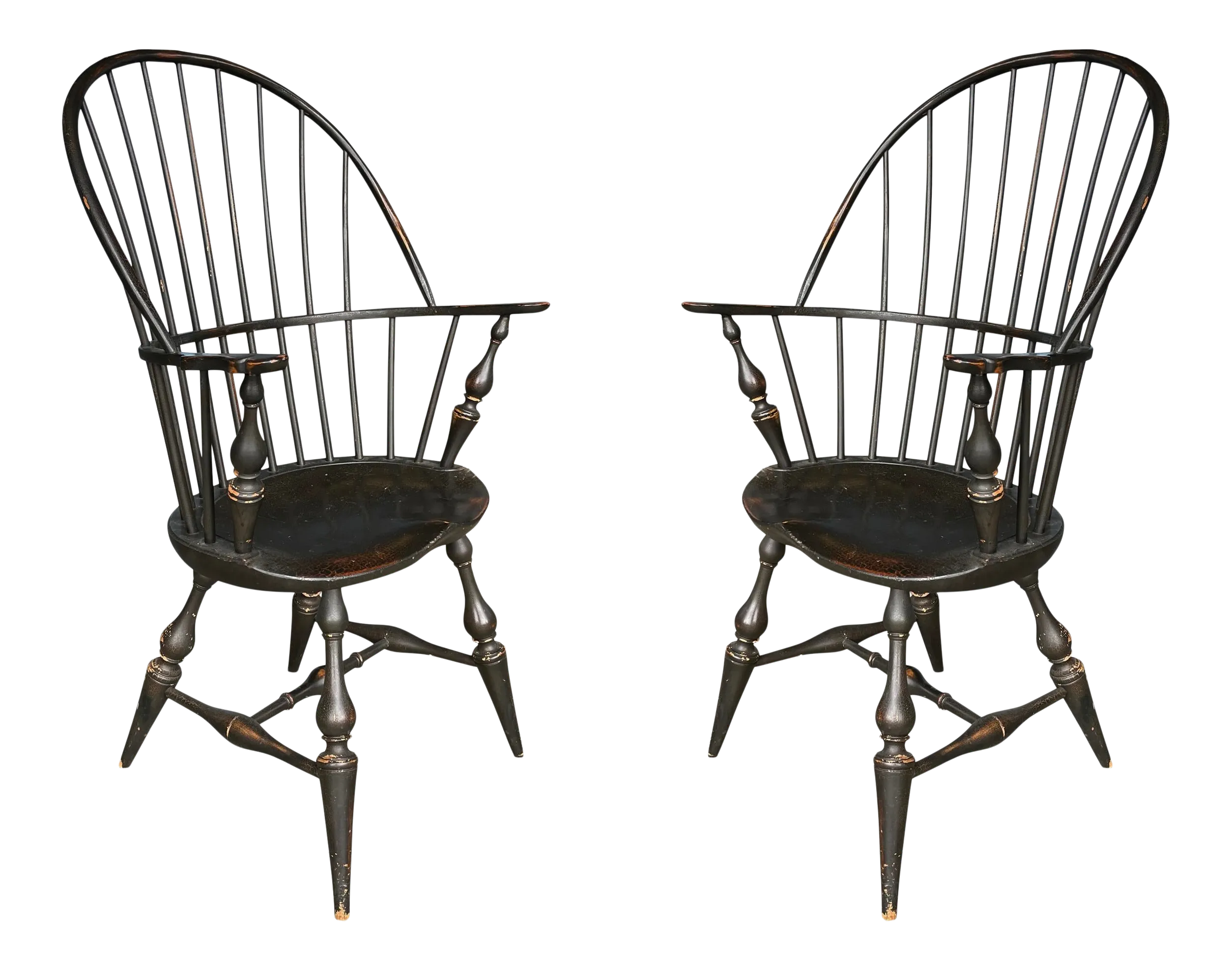 Pair of American Hoopback Windsor Chairs Chairish