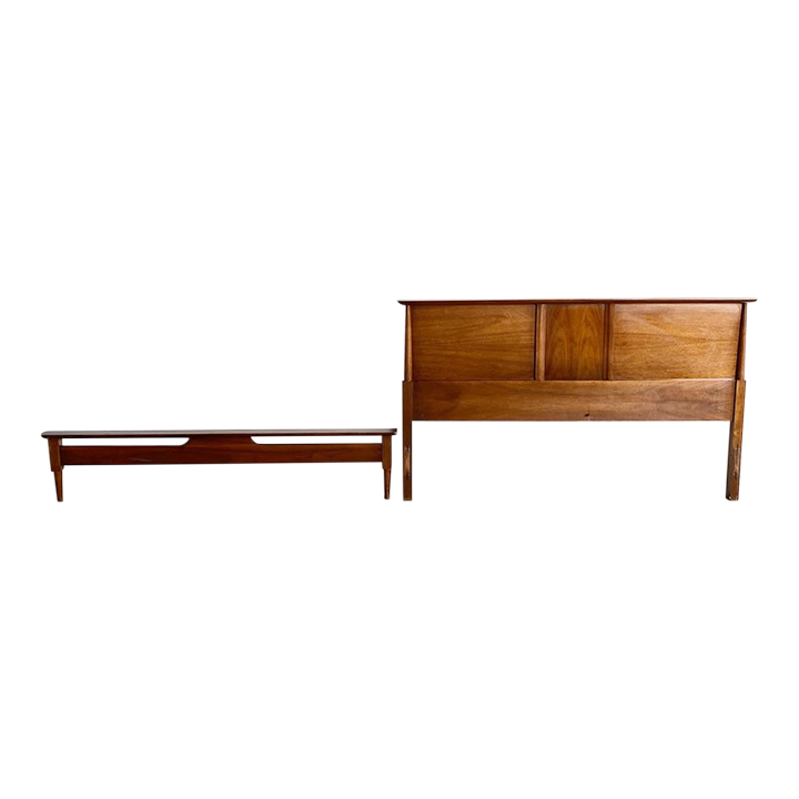 Mid Century Modern Wooden Headboard and Footboard Chairish